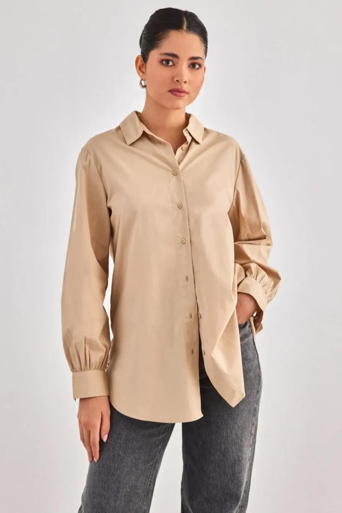 Only Kadın Relaxed Rahat Kalıp Casuall Günlük Kumaş  Gömlek - 15227677 - Only - TYC9D16279E7B824F2