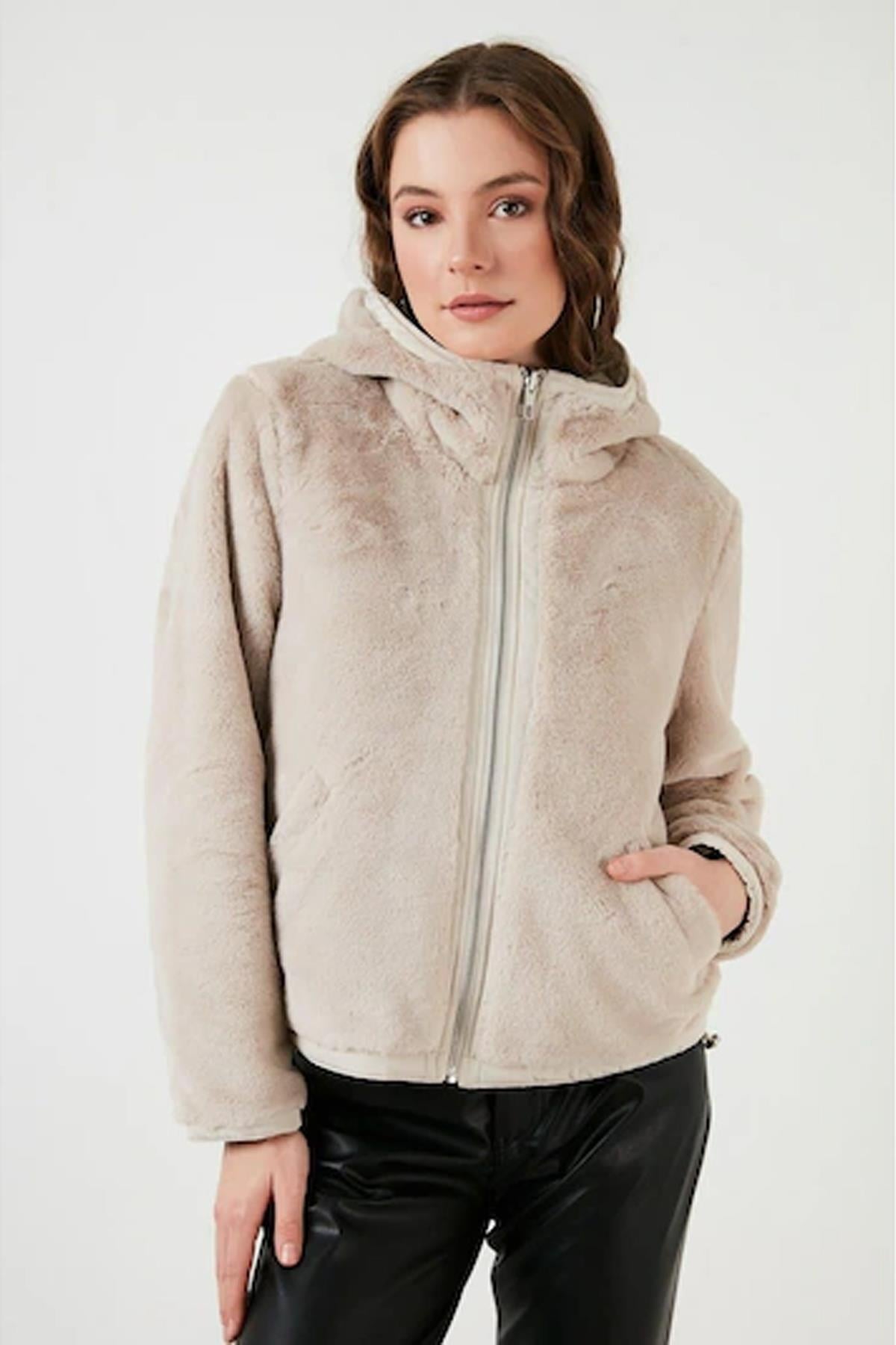 Only Kadın Siyah-Krem Çift Taraflı Mont - 15208777 - Only - 15208777-1