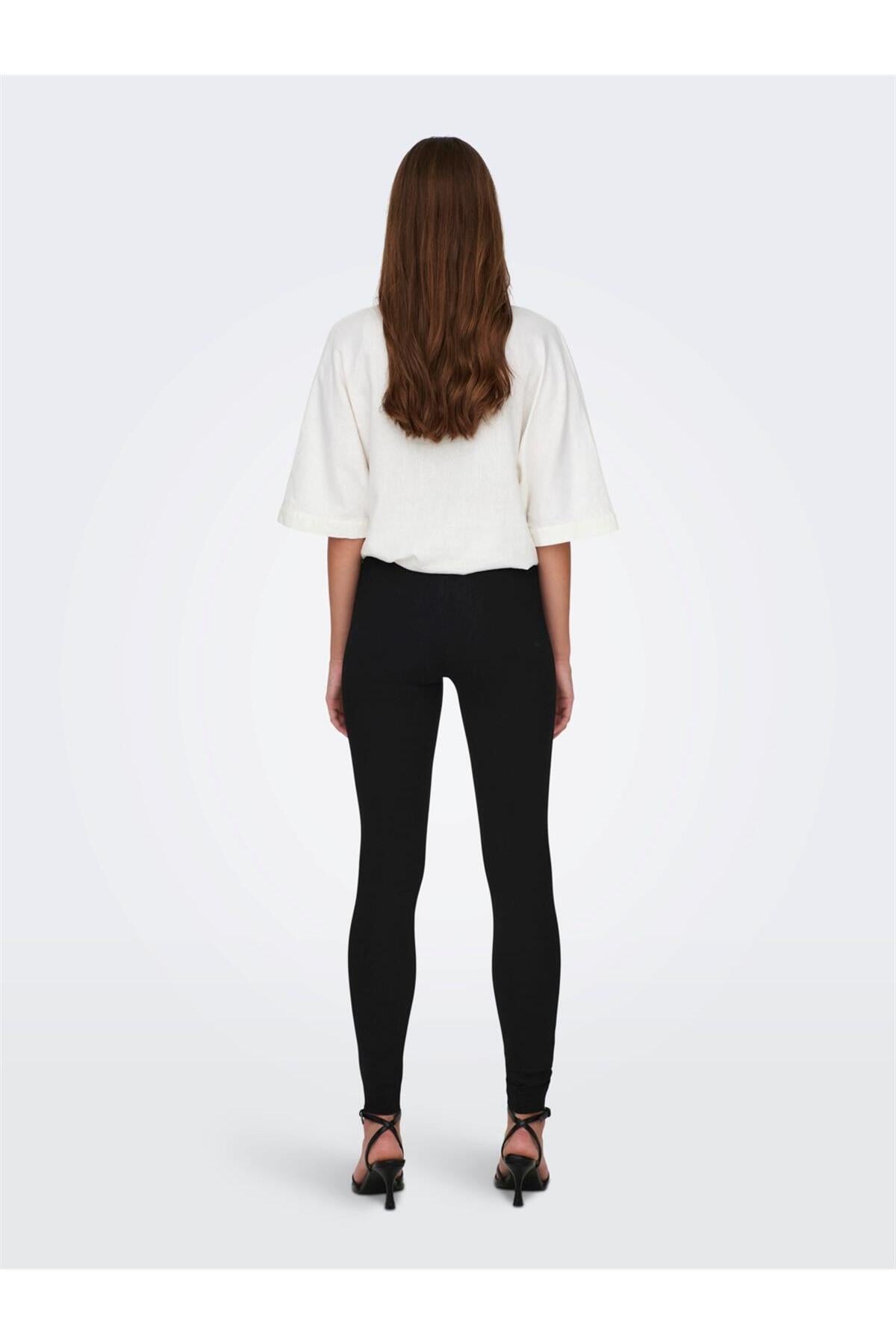 Only Kadın Sportif Skinny Yüksek Bel Beli Lastikli Günlük Pantolon - 15303340 · 16
