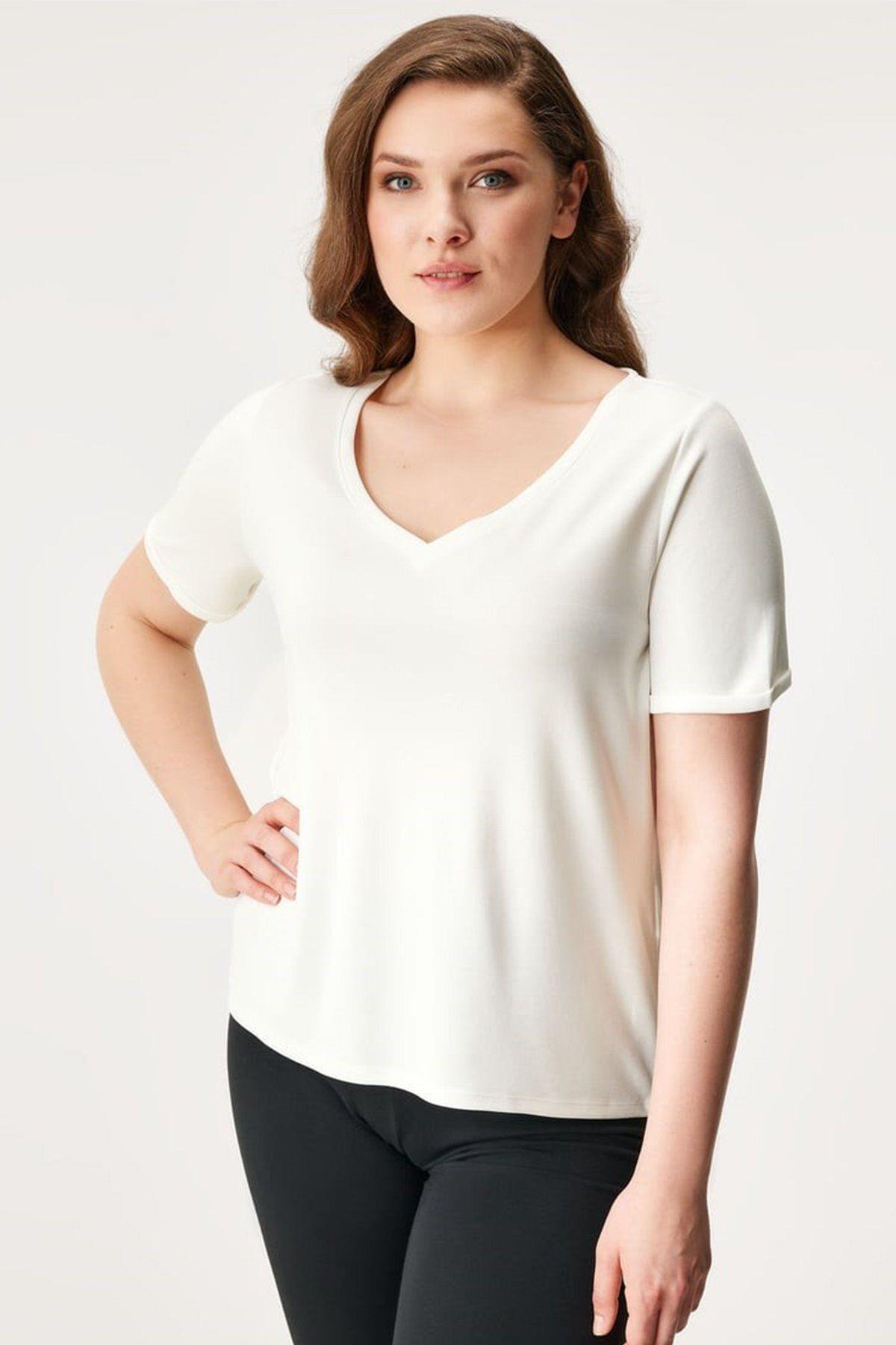Only Kadın Trixie Life V Yaka T-shirt - 15319135  - Only - 15319135
