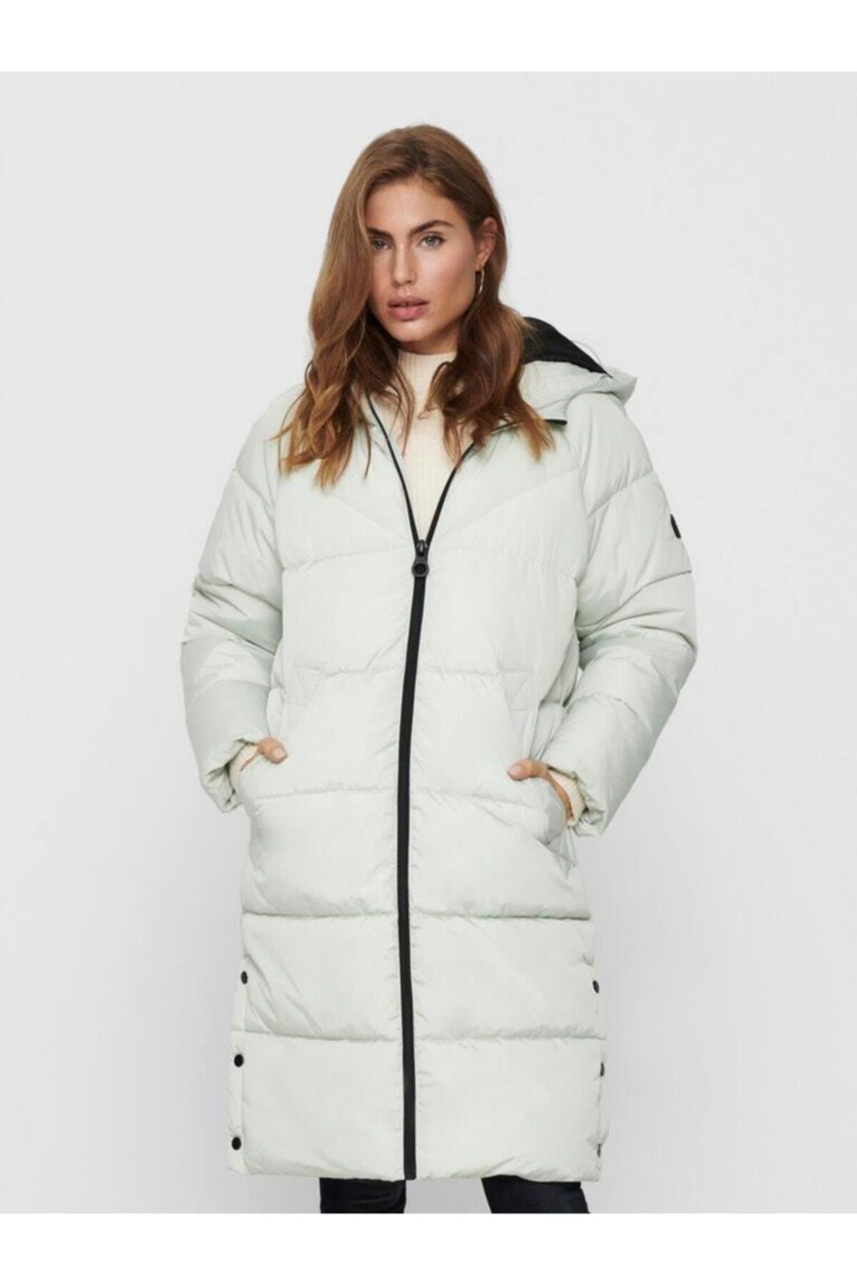 Only Kadın Uzun Mont Parka Su Yeşili - 15233425 - Only - 15233425-Mercury