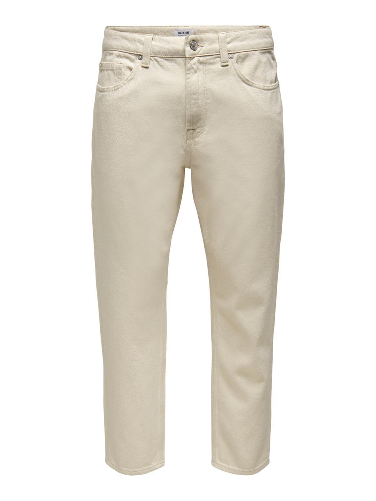Only & Sons Erkek Ekru Açık Renk Kot Pantolon Onsavi Jeans - 22025098 - Only & Sons - 22025098