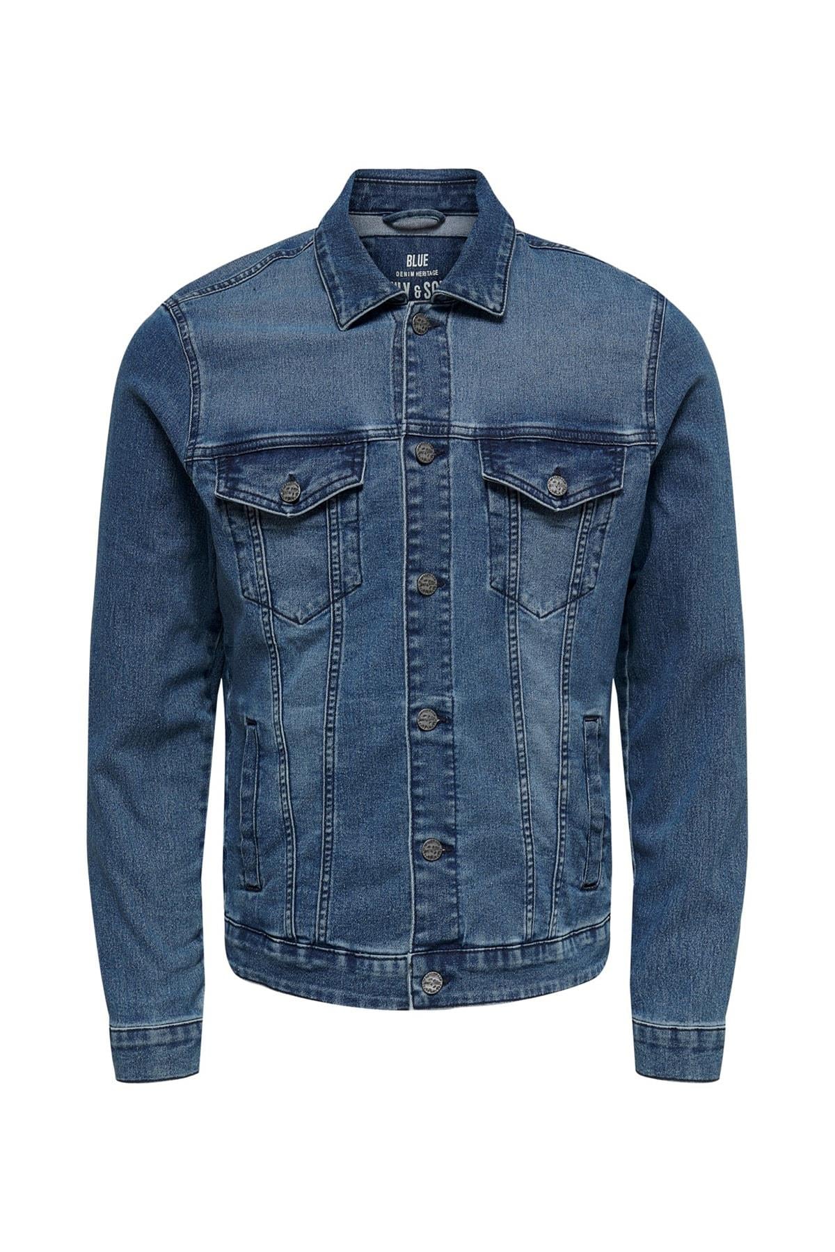 Only & Sons Erkek Kot Ceket Onscome Trucker Blue 22020757 · 19