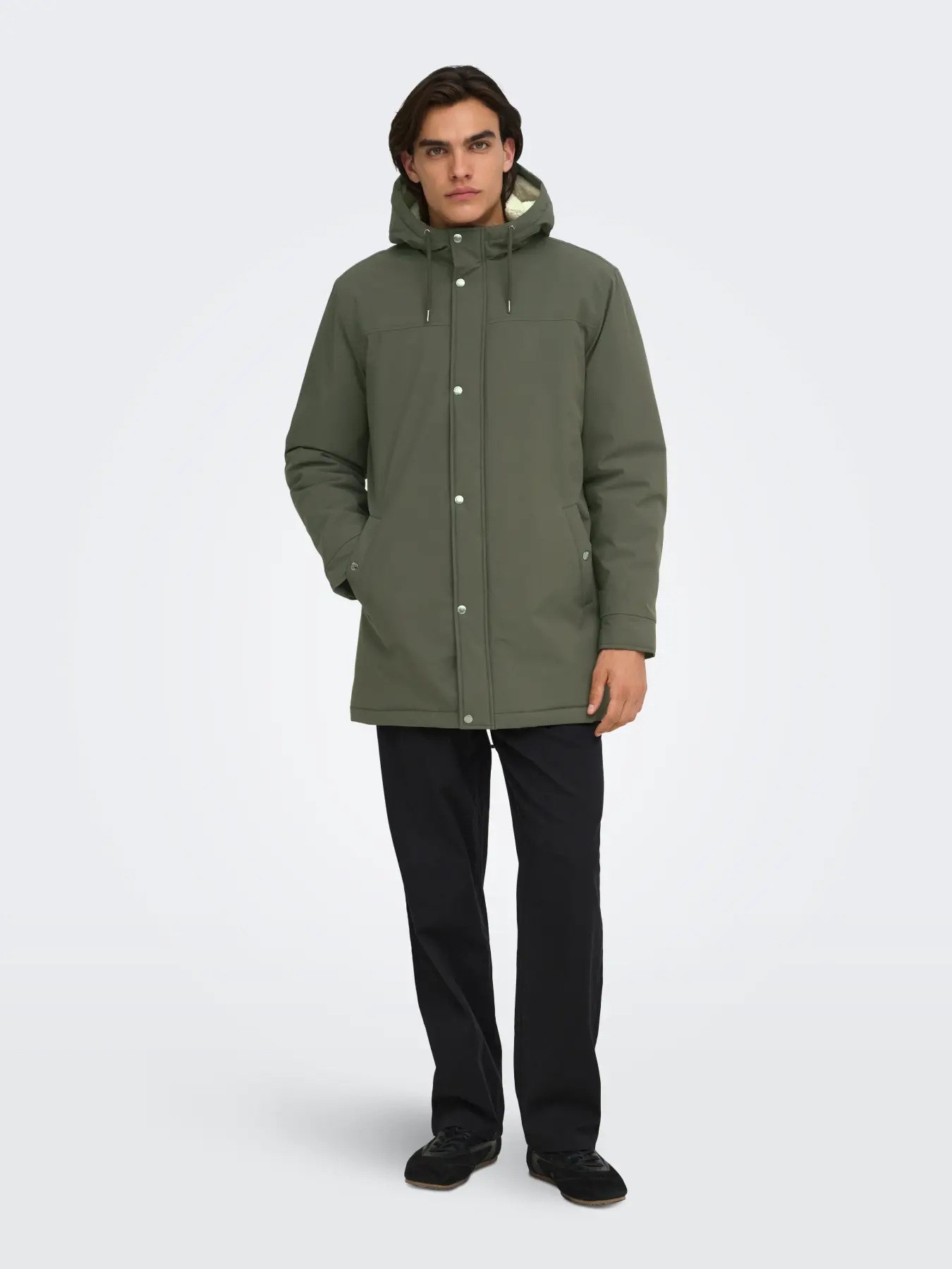 Only & Sons Erkek Onsalexander Haki Uzun Mont - 22025690  - Only & Sons - 22025690 - H