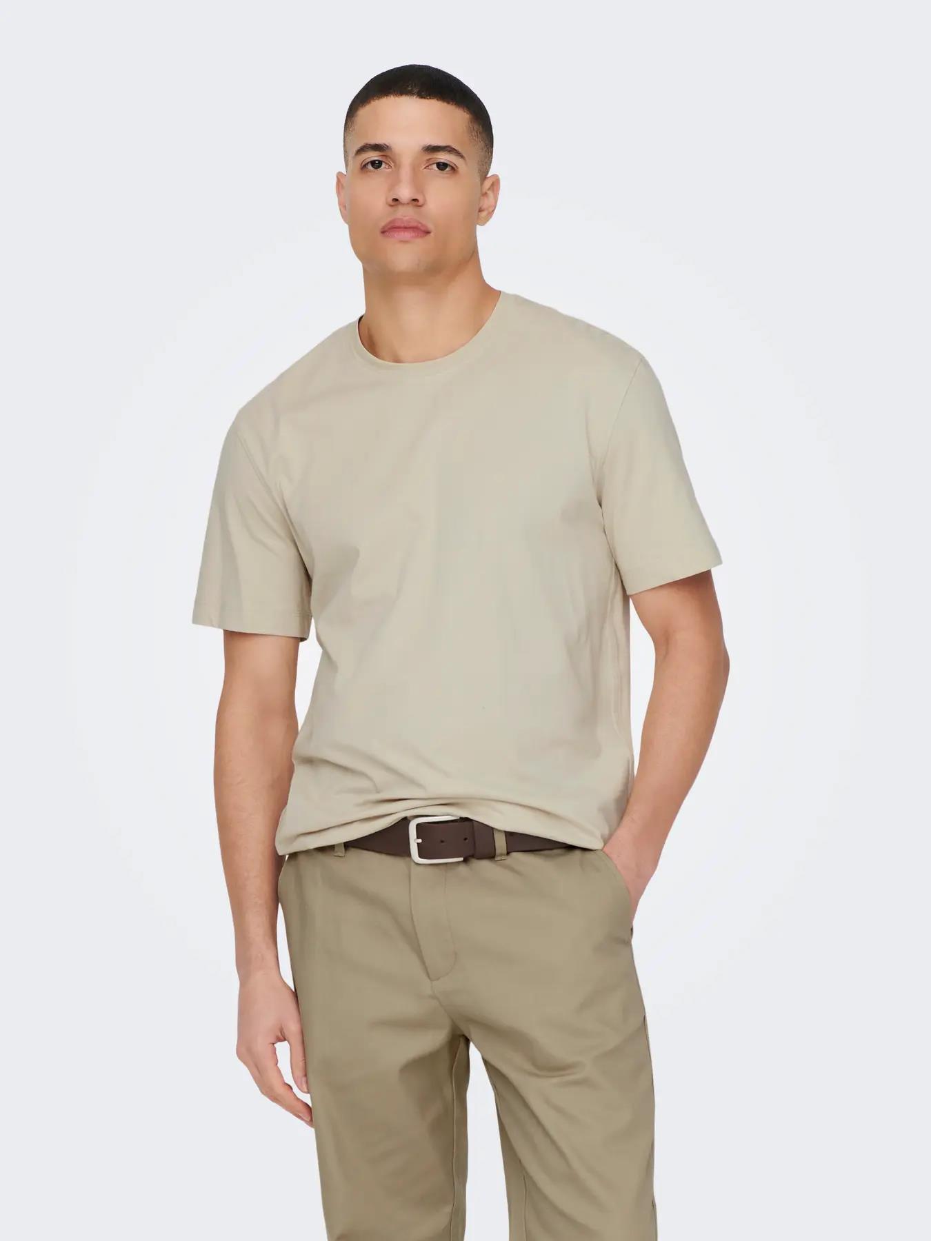 Only & Sons Erkek Regular Fit %100 Pamuk Basic T-Shirt - 22025208 - Only & Sons - 22025208
