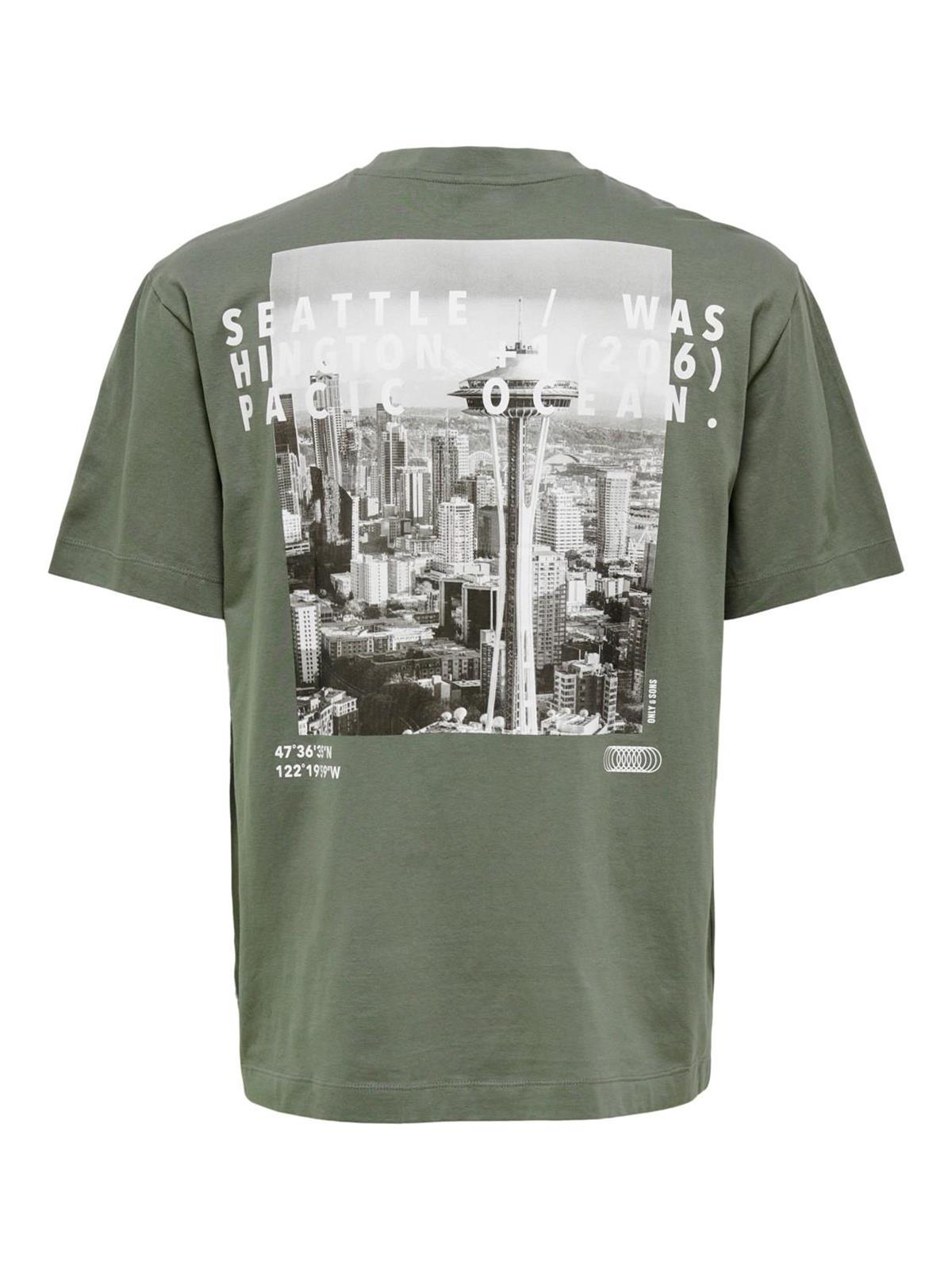 Only & Sons Erkek Sırt Baskılı Relax Fit T-shirt - 22022669 · 23