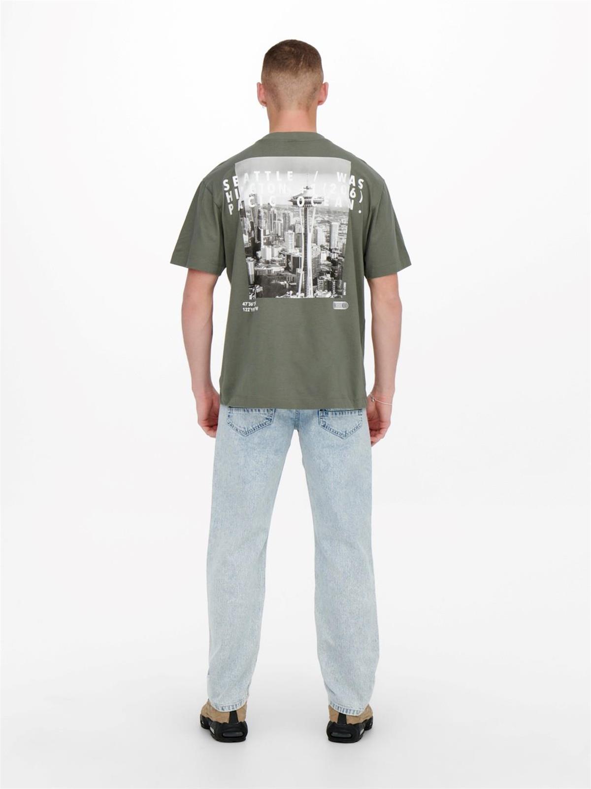 Only & Sons Erkek Sırt Baskılı Relax Fit T-shirt - 22022669 · 28