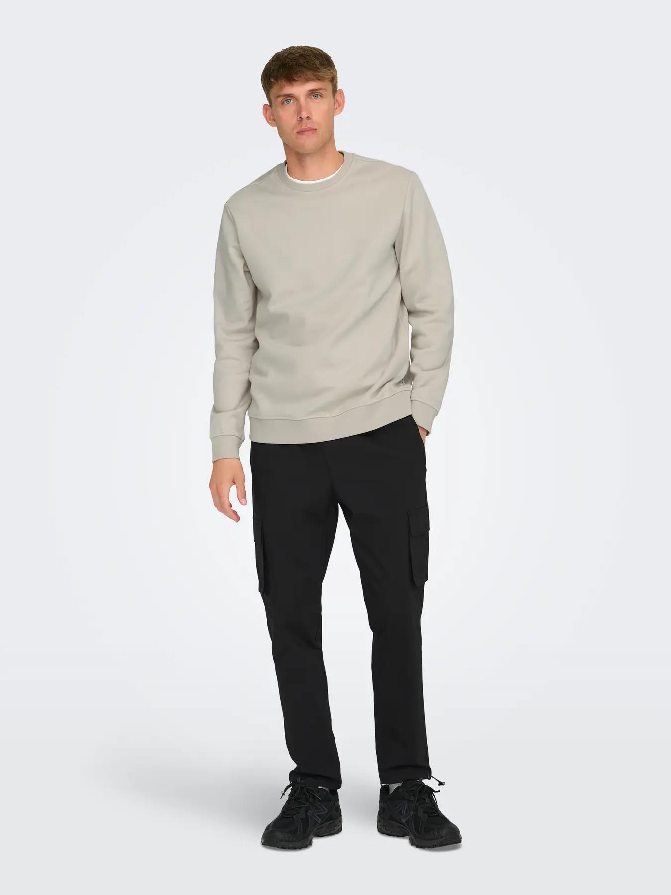 Only & Sons Erkek Slim Fit Siyah Kargo Pantolon - 22029759 - Only & Sons - 22029759-B