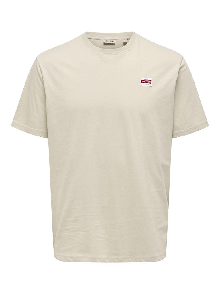 Only & Sons Erkek Yuvarlak Yaka Regular Fit Bej T-Shirt - 22033190 - Only & Sons - 22033190-2