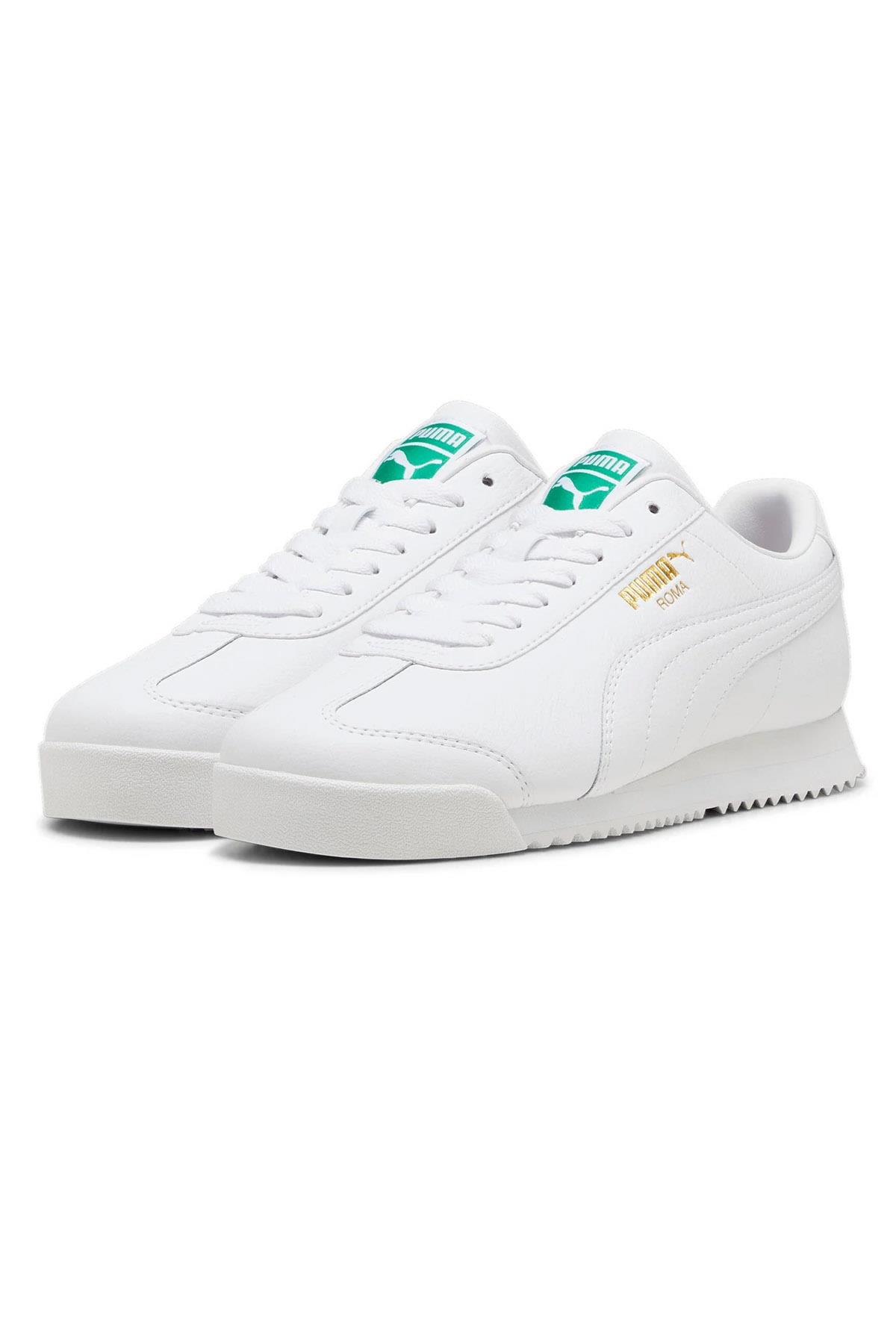 Puma Erkek Roma 24 Standart Sneaker Beyaz Spor Ayakkabı - 396868-03 - Puma - 39686803