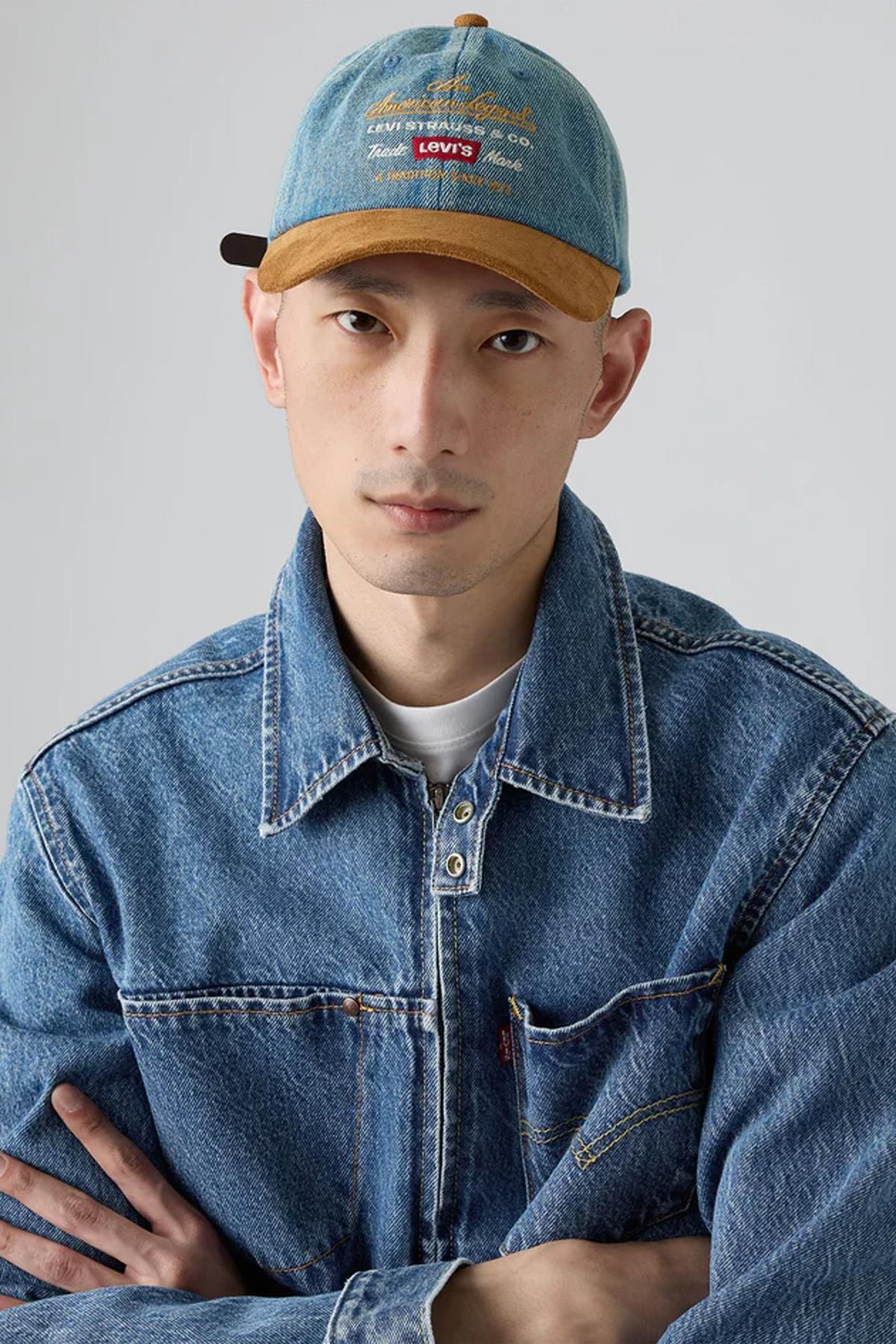 Relaxed Unisex Dad Cap Denim Grafik Şapka - 004BQ-0001 - Levi's - 004BQ-0001