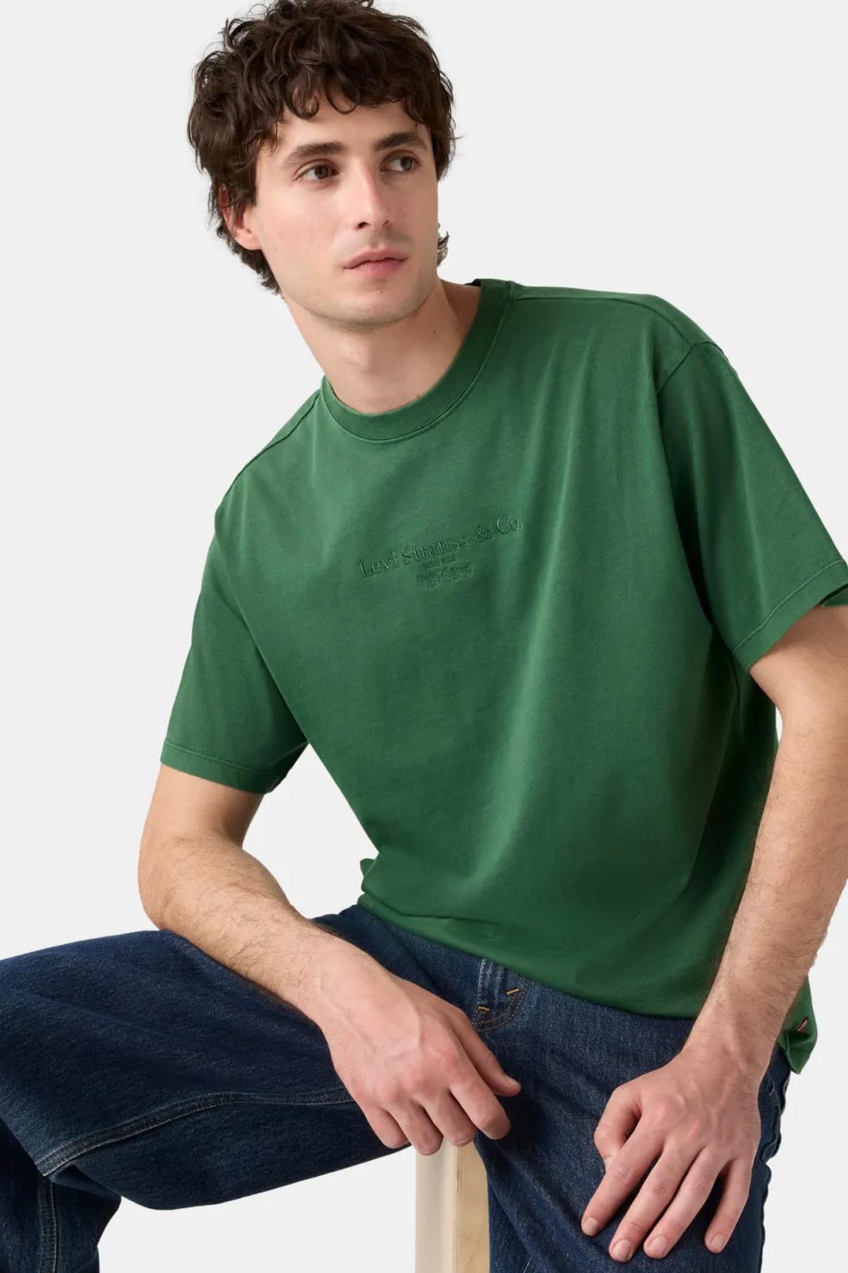 Vintage Erkek Yuvarlak Yaka Yeşil T-shirt - 87373-0361 - Levi's - 87373-0361