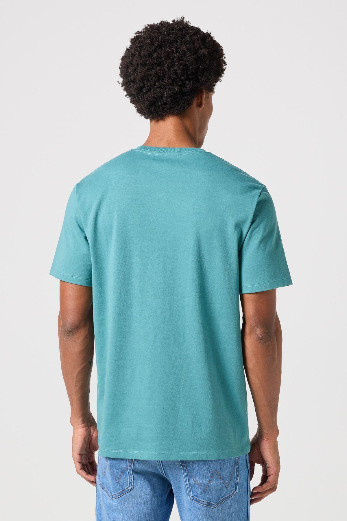 Wrangler Kadın Regular Fit Normal Kesim Bisiklet Yaka Turkuaz Tişört - 5003142837 · 25