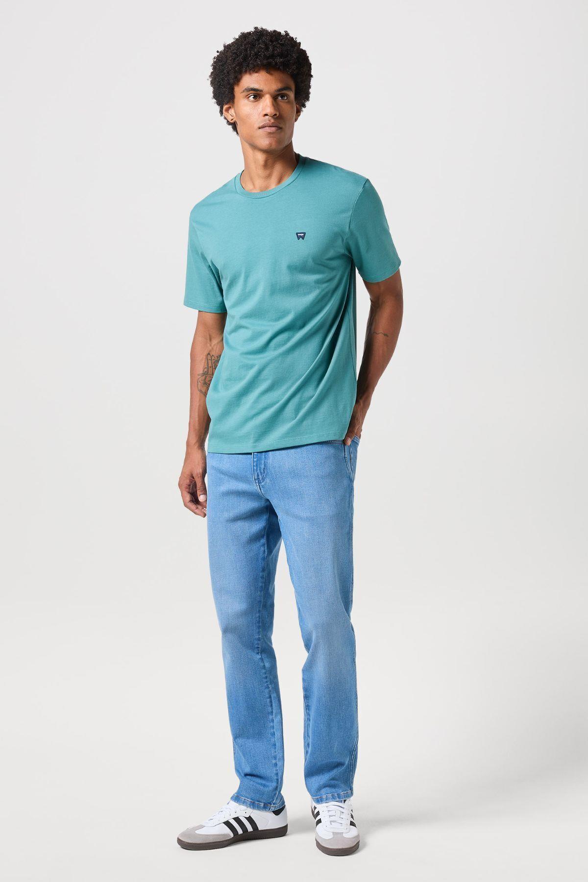 Wrangler Kadın Regular Fit Normal Kesim Bisiklet Yaka Turkuaz Tişört - 5003142837 · 8