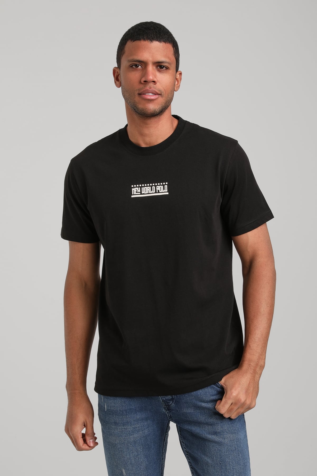 Bisiklet Yaka Siyah Slim Fit Tişört 24SSM20283