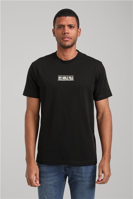 Bisiklet Yaka Siyah Slim Fit Tişört 24SSM20283