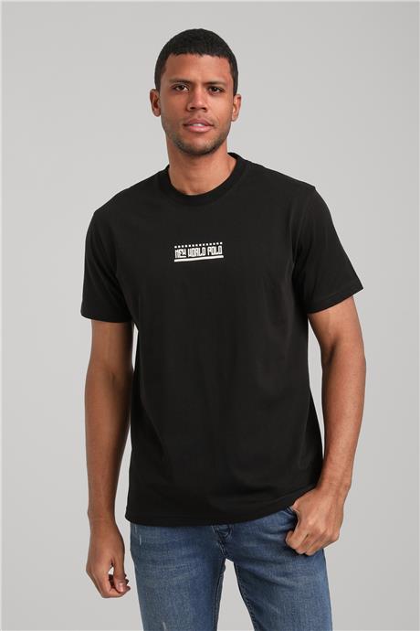 Bisiklet Yaka Siyah Slim Fit Tişört 24SSM20283