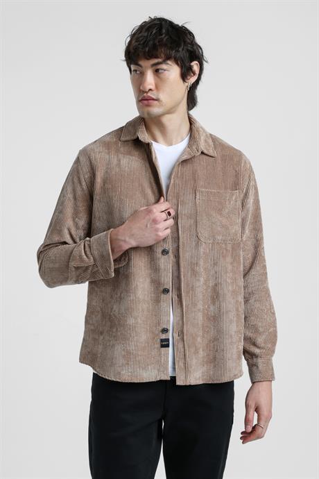 Gömlek Bej Regular Custom  25FWM70001