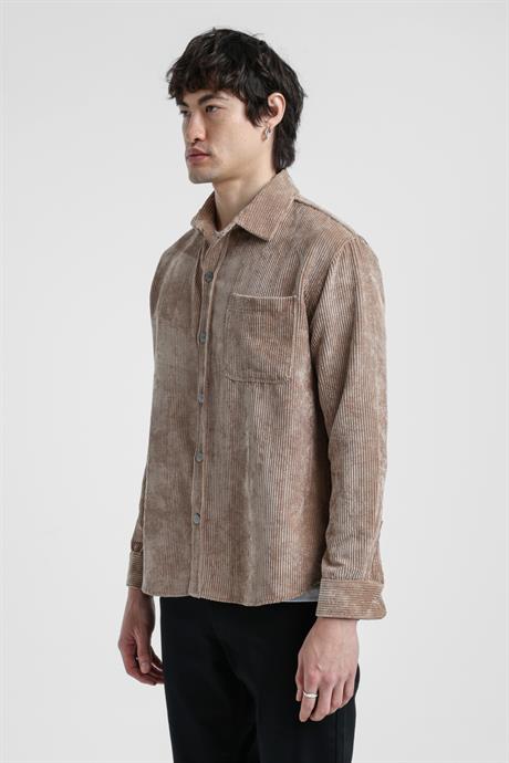 Gömlek Bej Regular Custom  25FWM70001