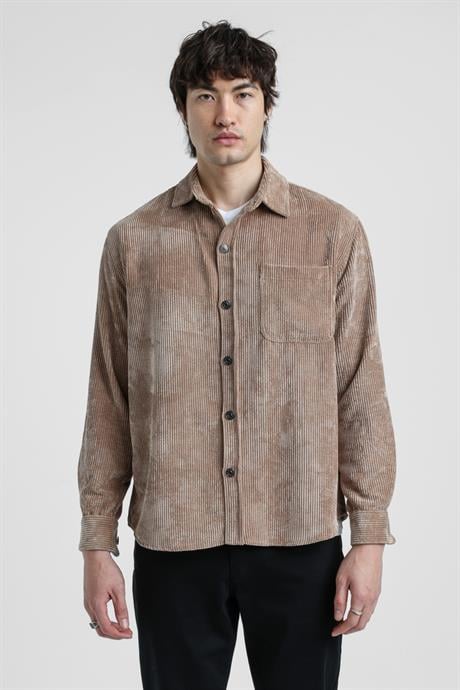 Gömlek Bej Regular Custom  25FWM70001