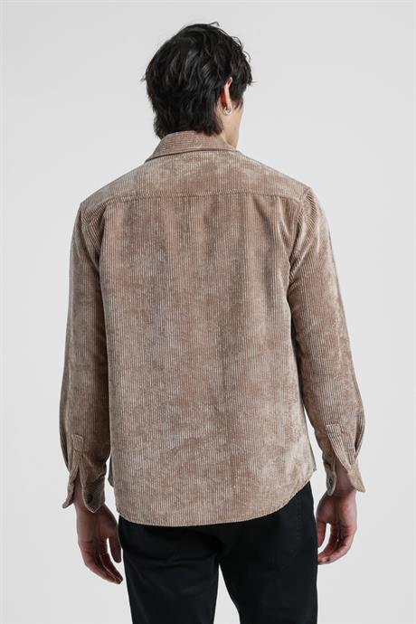 Gömlek Bej Regular Custom  25FWM70001