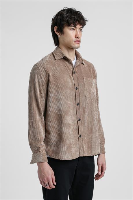 Gömlek Bej Regular Custom  25FWM70001