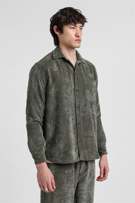 Gömlek Haki Regular Custom  25FWM70001