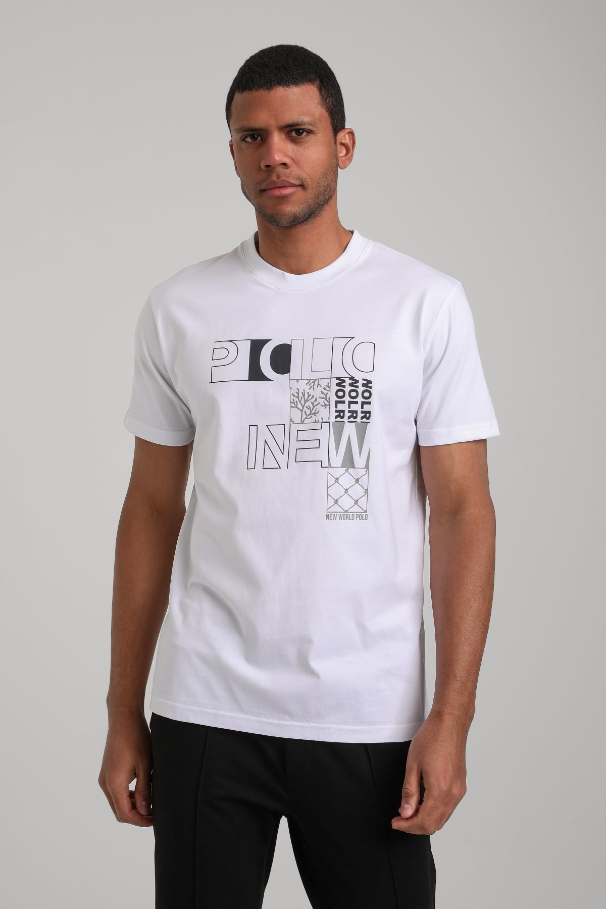 Bisiklet Yaka Beyaz Slim Fit Tişört 24SSM20295