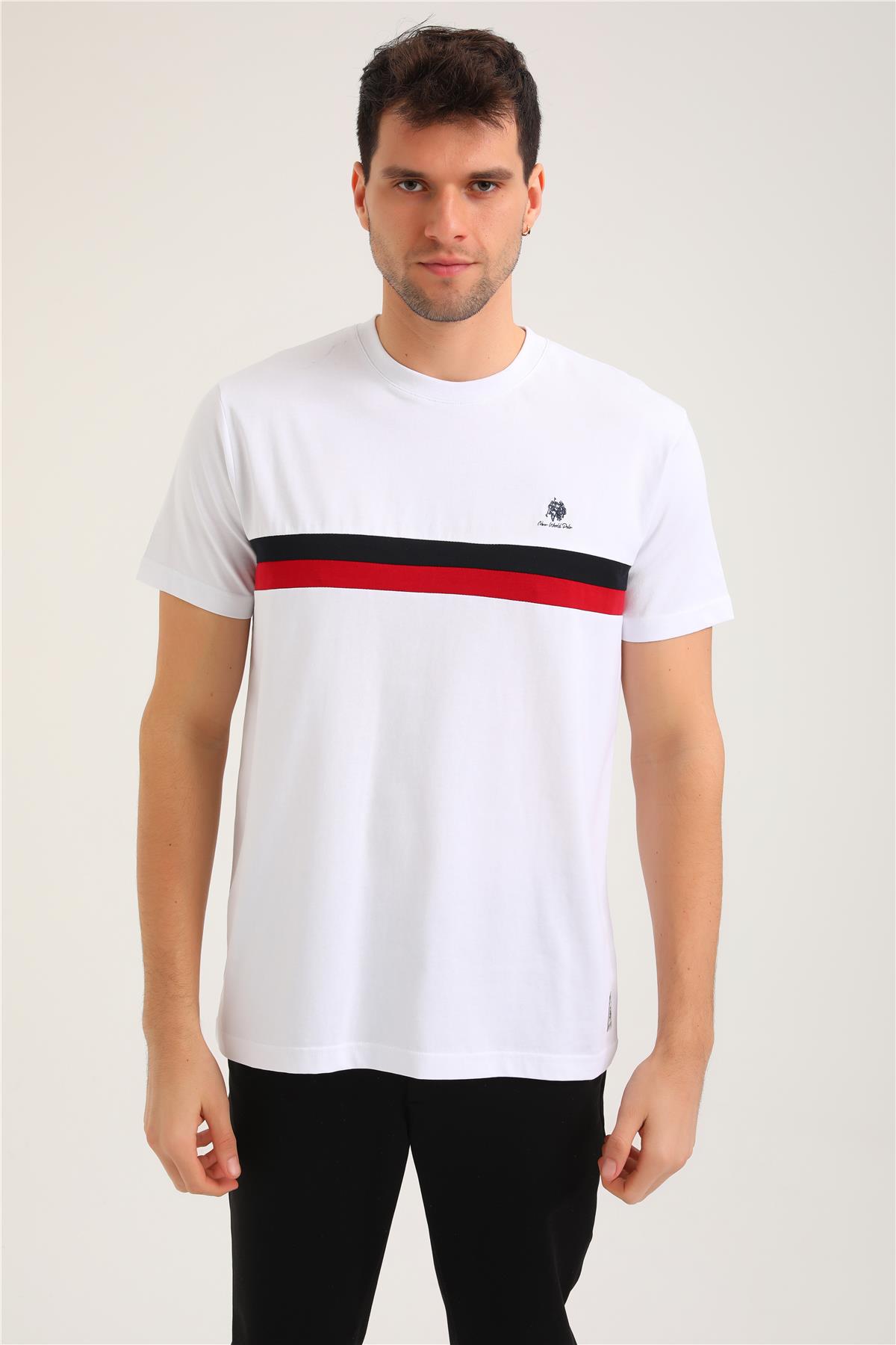 Bisiklet Yaka Beyaz Slim Fit Tişört 24SSM20336