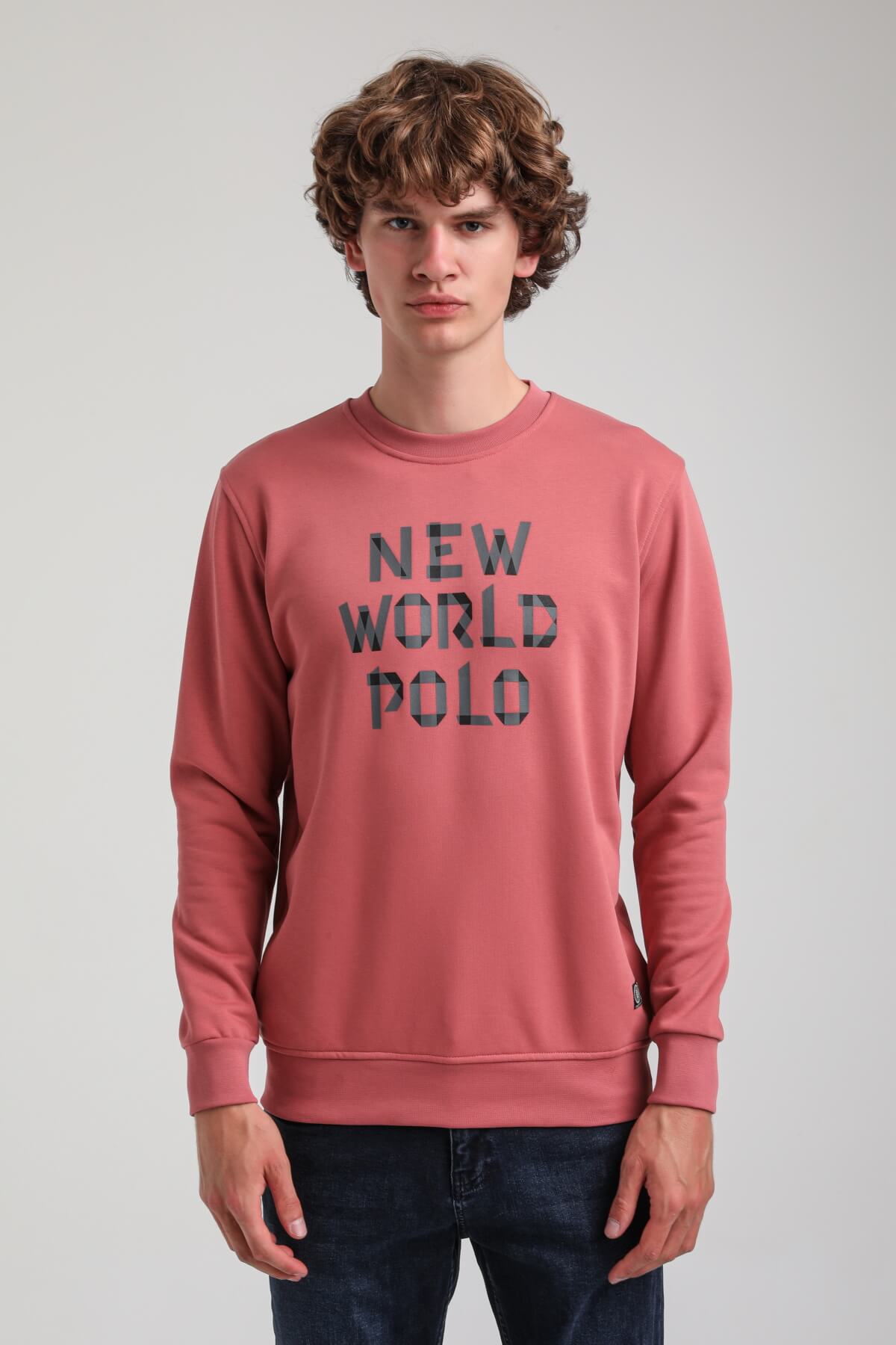 Bisiklet Yaka Kestane Slim Fit Sweatshirt 23FWM60161