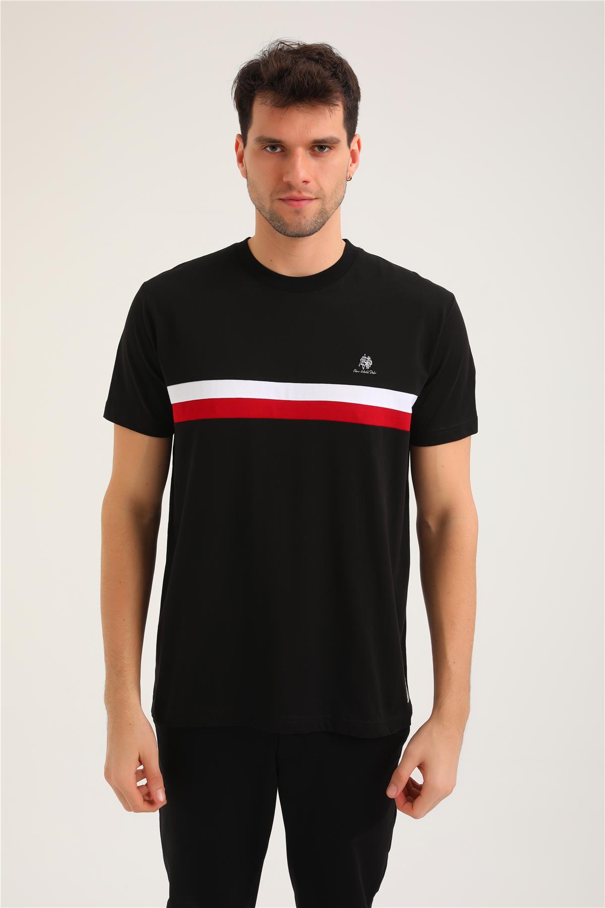 Bisiklet Yaka Siyah Slim Fit Tişört 24SSM20336