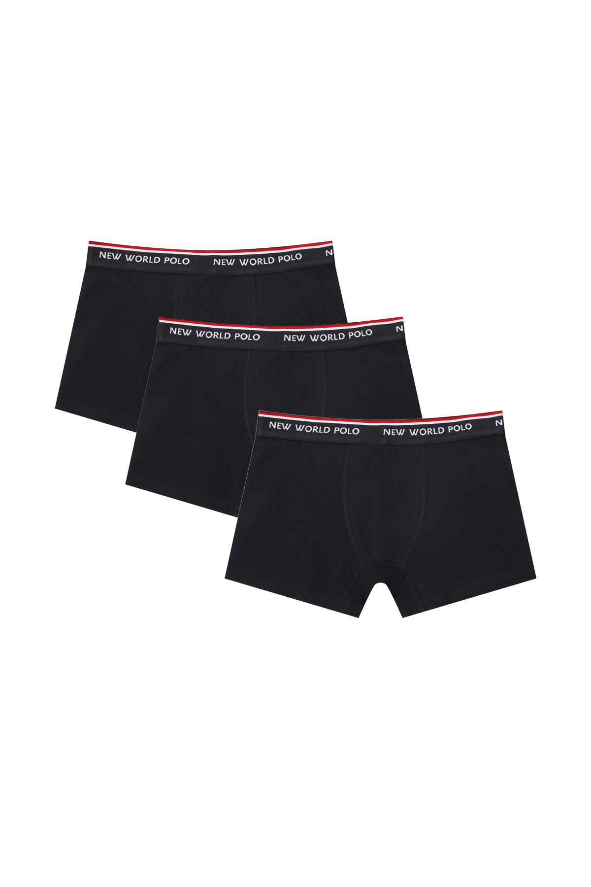 Boxer Siyah-Siyah-Siyah Slim Fit Boxer 23SSM1003