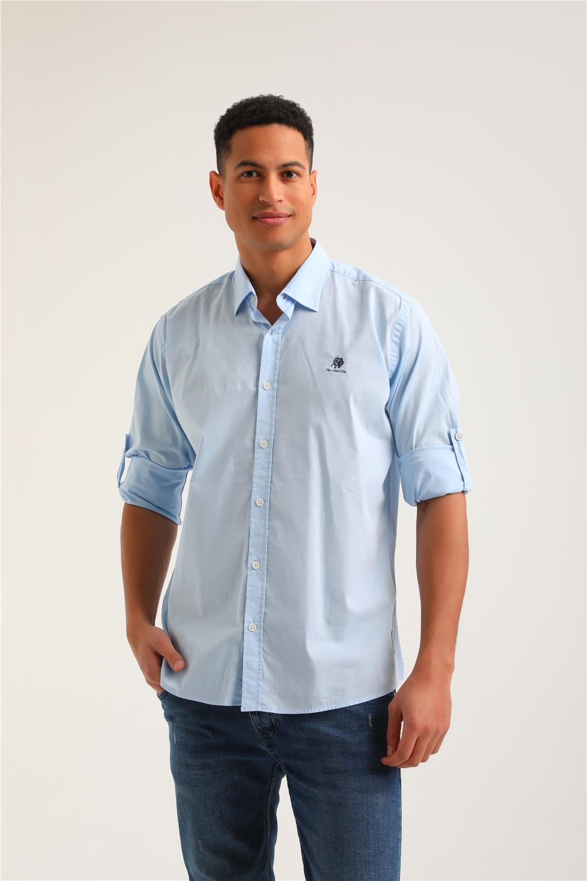 Gömlek Açık Mavi Slim Fit Gömlek 24SSM30003