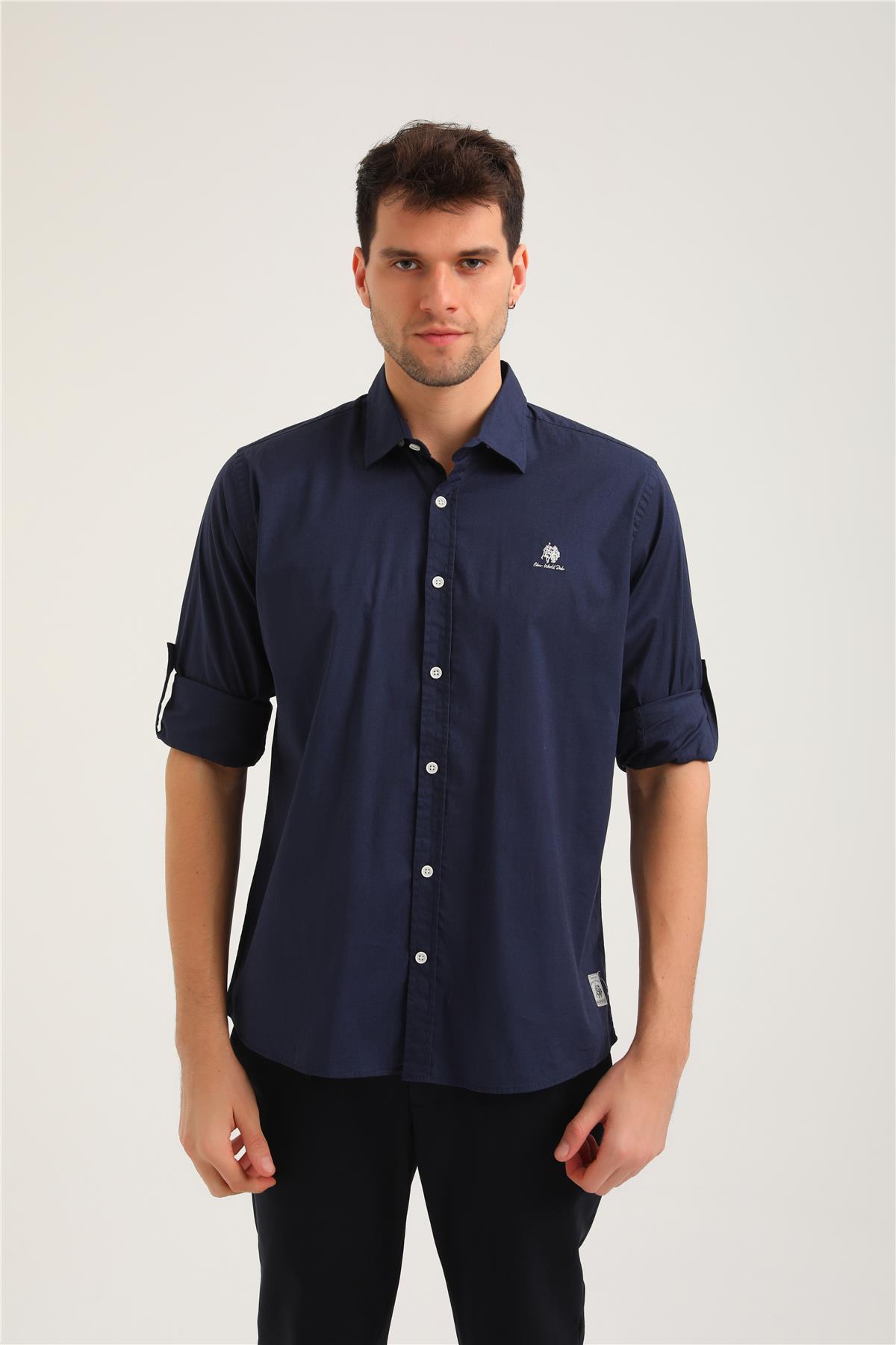 Gömlek Lacivert Slim Fit Gömlek 24SSM30003