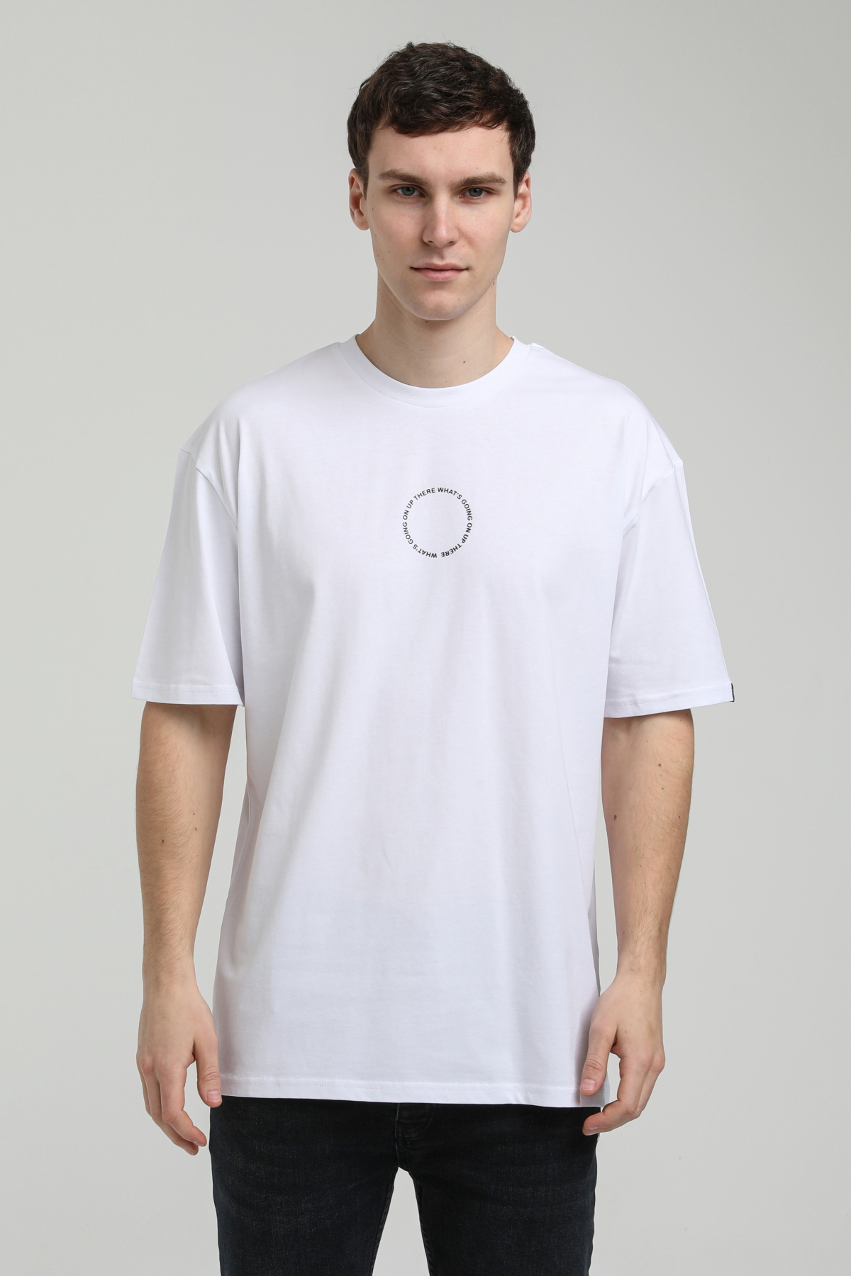 New World Polo Bisiklet Yaka Beyaz Slim Fit Tişört 23SSM20333