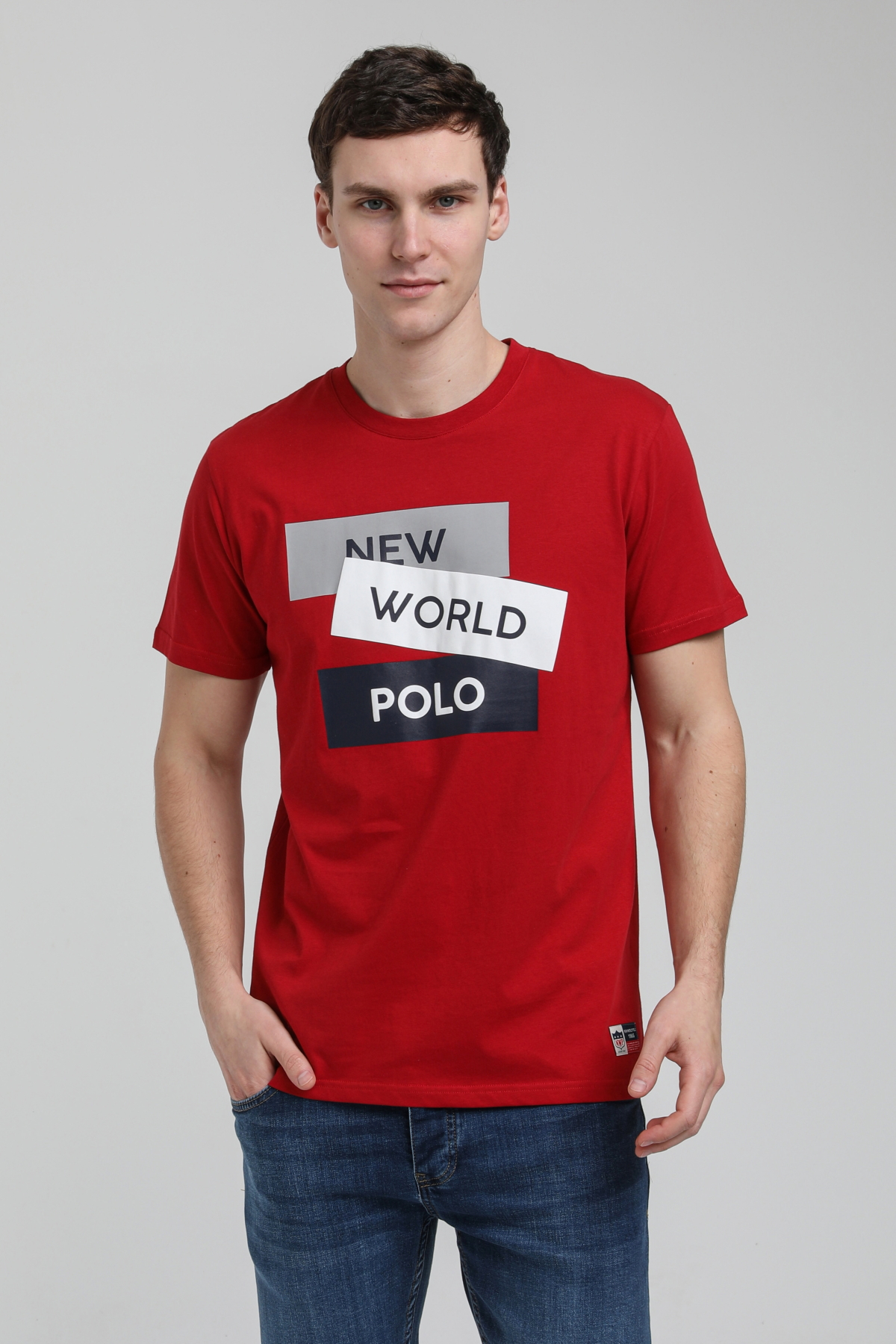 New World Polo Bisiklet Yaka Bordo Regular Custom Tişört 23SSM20314