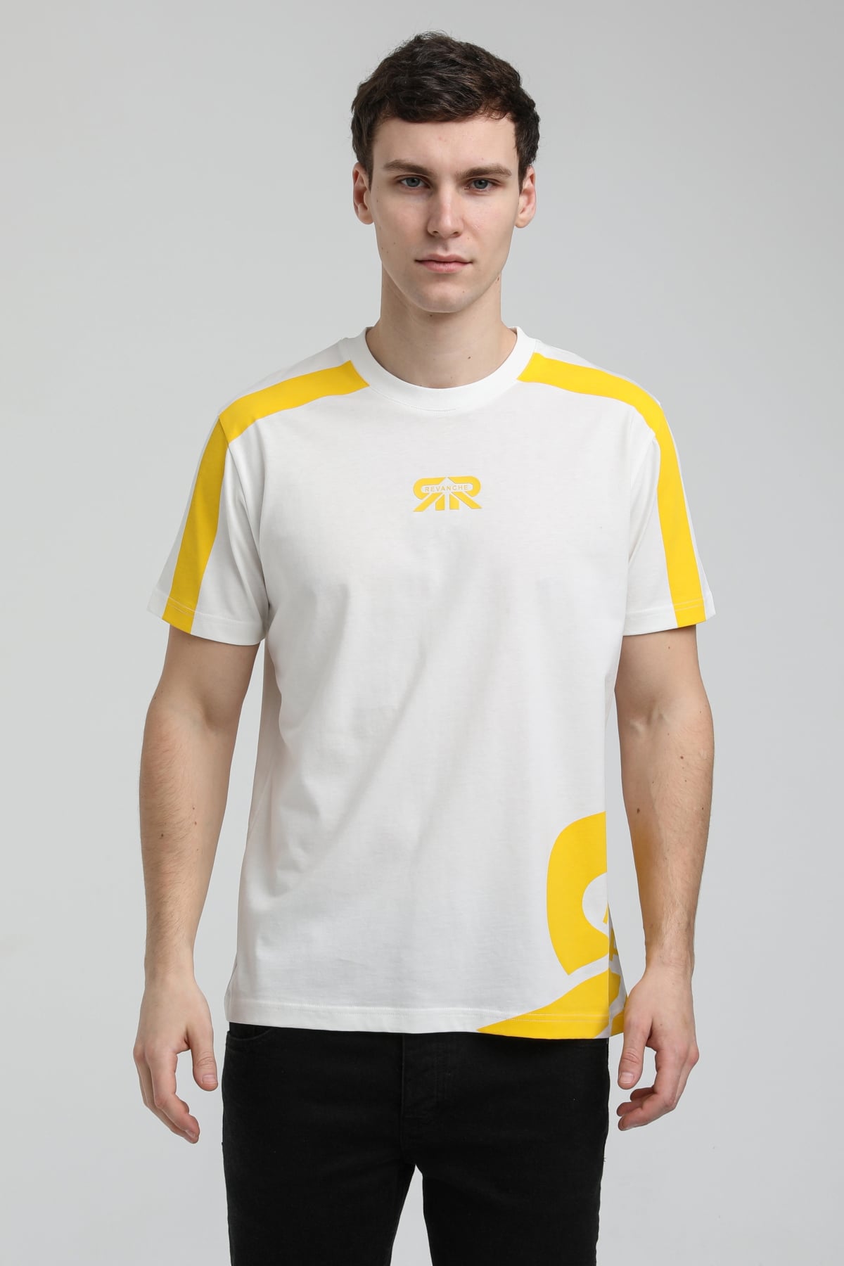 New World Polo Bisiklet Yaka Ekru Slim Fit Tişört 23SSM20324