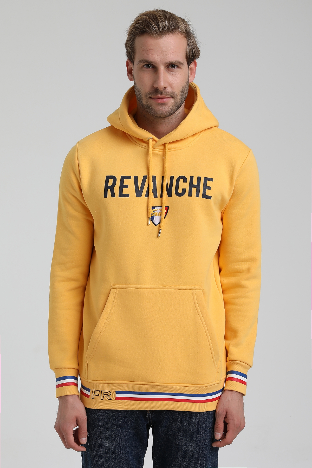 New World Polo Bisiklet Yaka Hardal Slim Fit Sweatshirt 22FWM64036