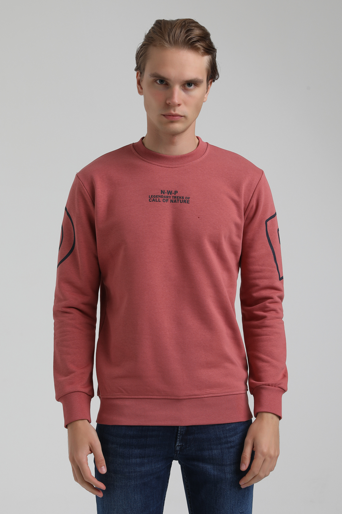 New World Polo Bisiklet Yaka Kestane Regular Sweatshirt 22FWM60126