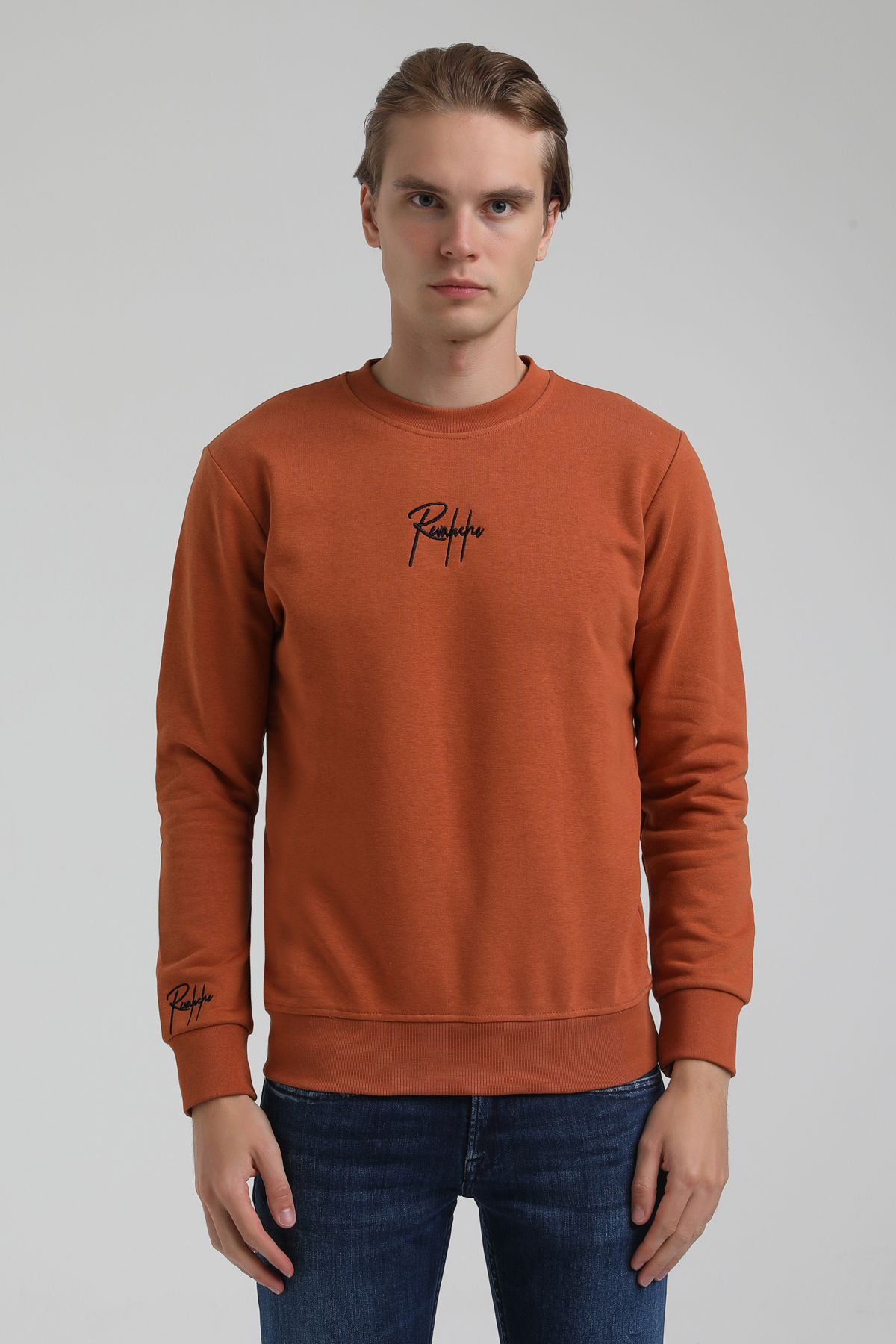 New World Polo Bisiklet Yaka Kiremit Regular Sweatshirt 22FWM60129