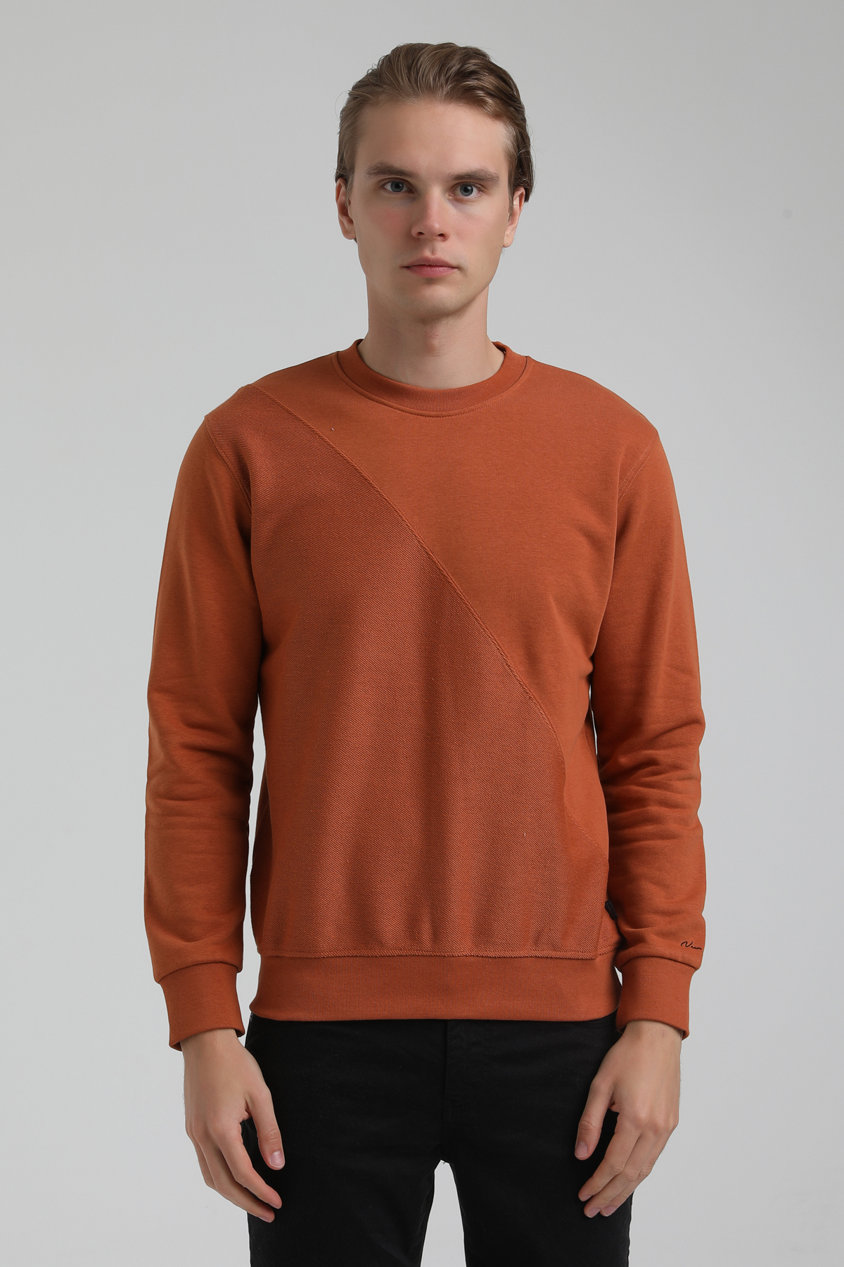 New World Polo Bisiklet Yaka Kiremit Regular Sweatshirt 22FWM60125