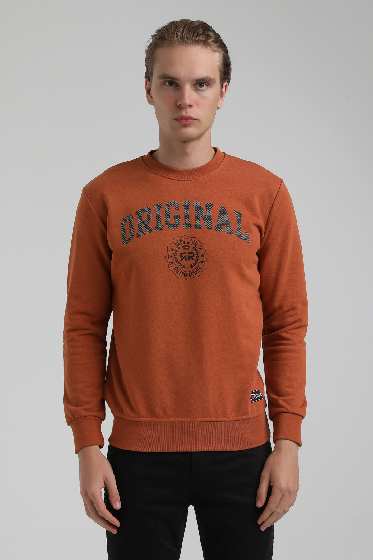 New World Polo Bisiklet Yaka Kiremit Regular Sweatshirt 22FWM60132