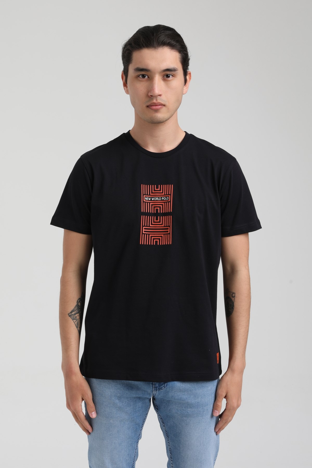New World Polo Bisiklet Yaka Lacivert Slim Fit Tişört 22.01.T4.002