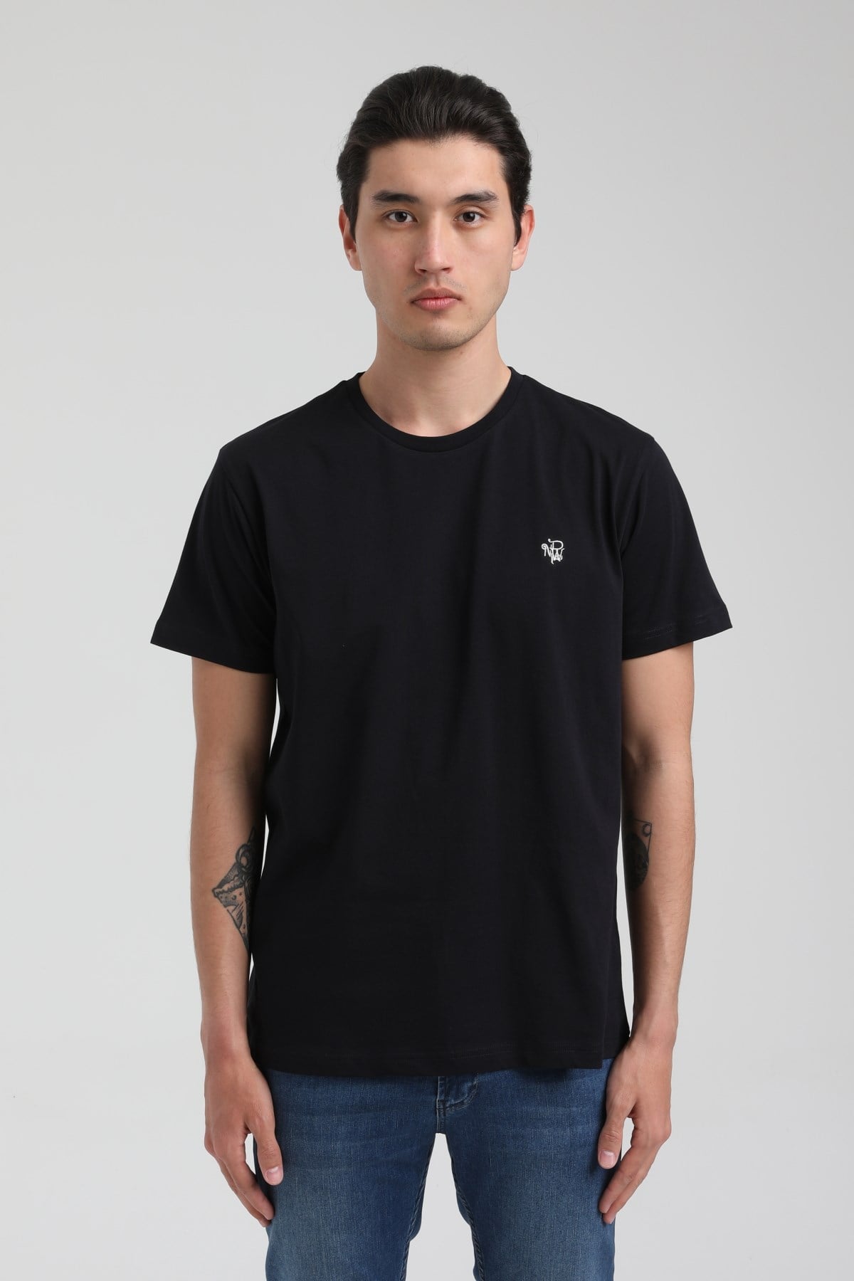New World Polo Bisiklet Yaka Lacivert Slim Fit Tişört 22.01.T3.001