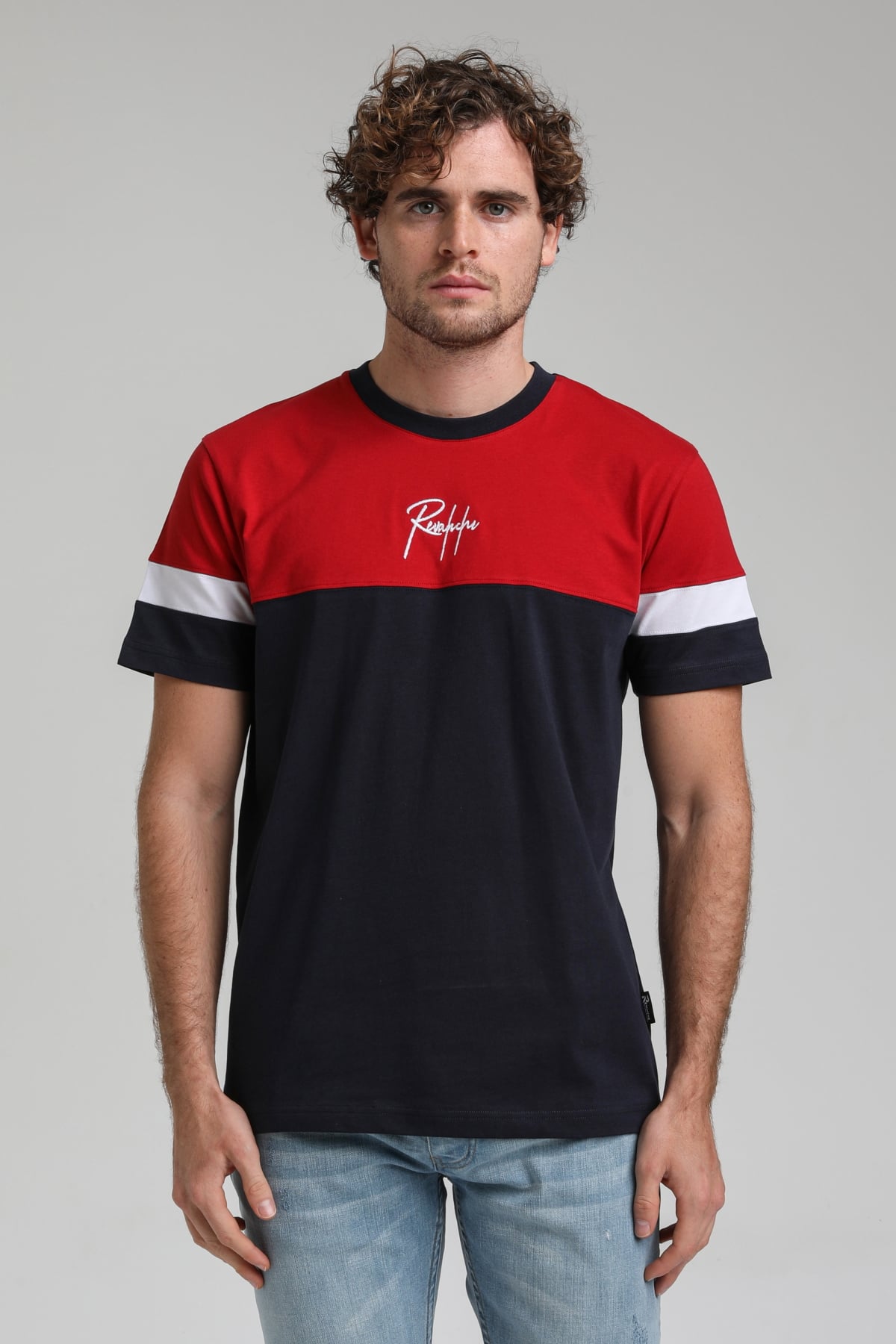 New World Polo Bisiklet Yaka Lacivert Slim Fit Tişört 23SSM20322