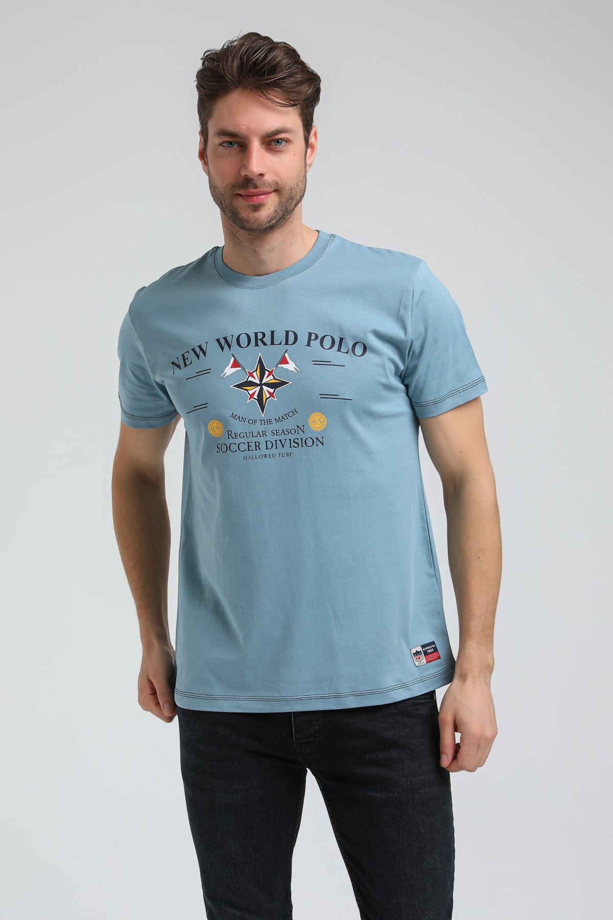 New World Polo Bisiklet Yaka Prada Slim Fit Tişört 23SSM20318