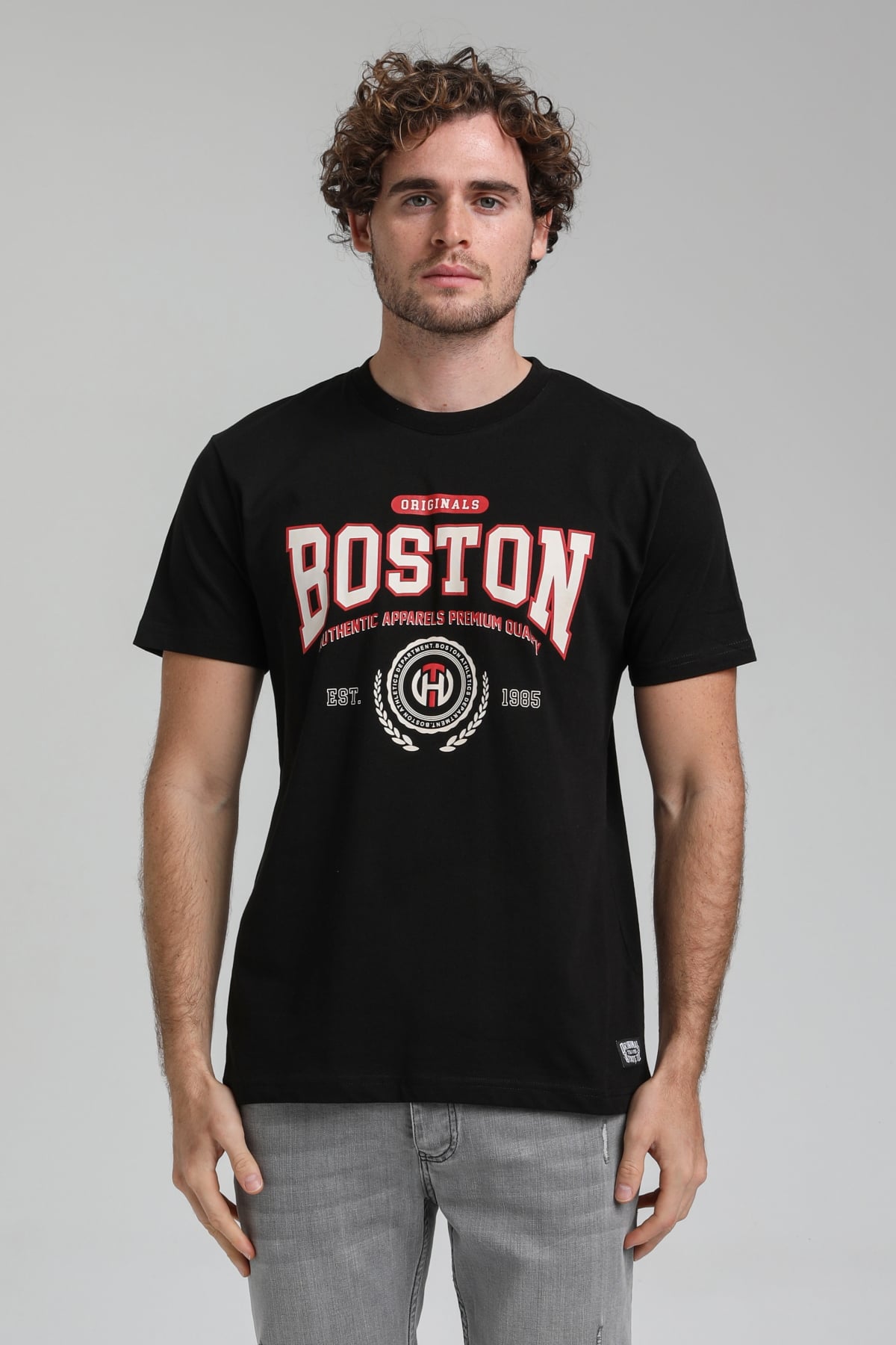 New World Polo Bisiklet Yaka Siyah Slim Fit Tişört 23SSM20287