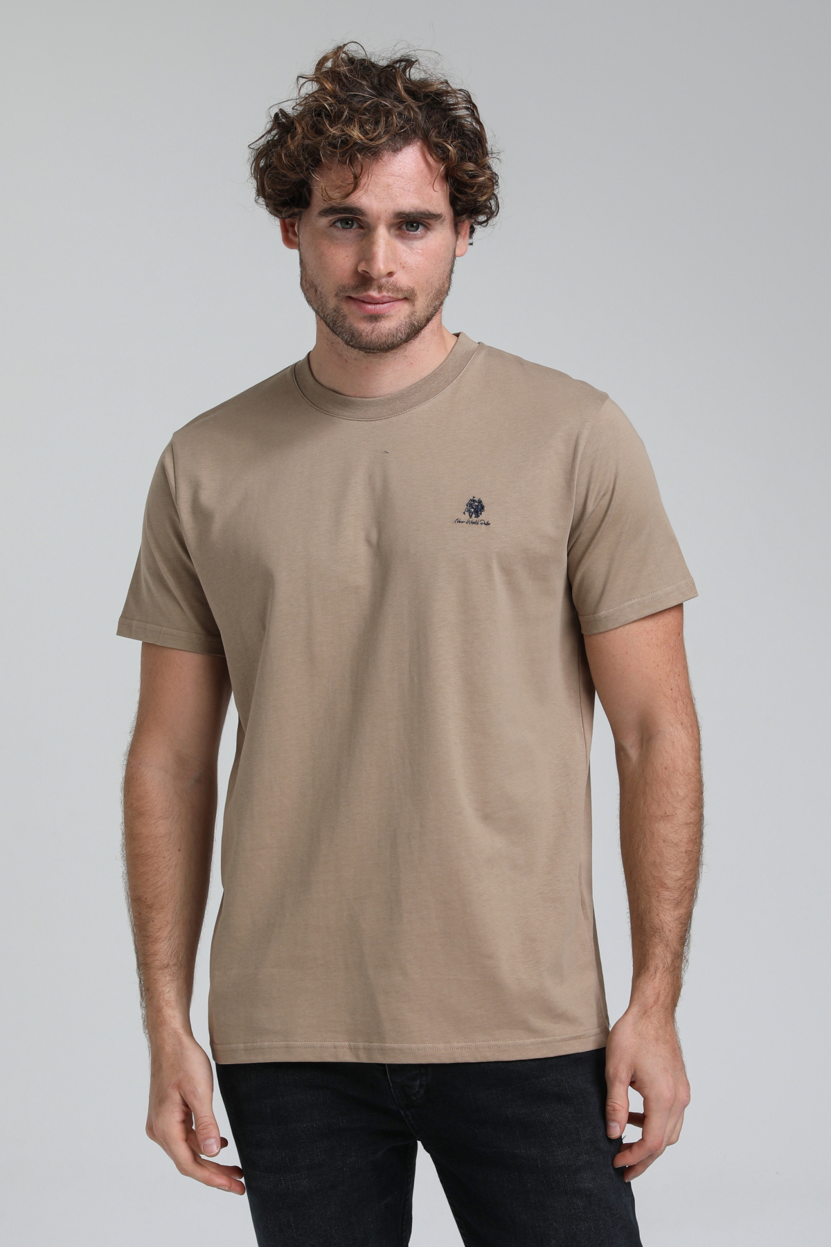 New World Polo Bisiklet Yaka Vizon Regular Custom Tişört 23SSM20311