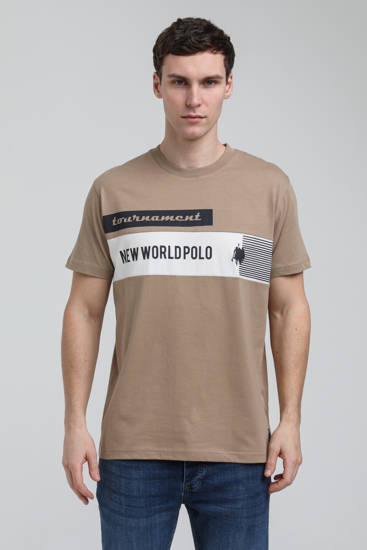 New World Polo Bisiklet Yaka Vizon Slim Fit Tişört 23SSM20325