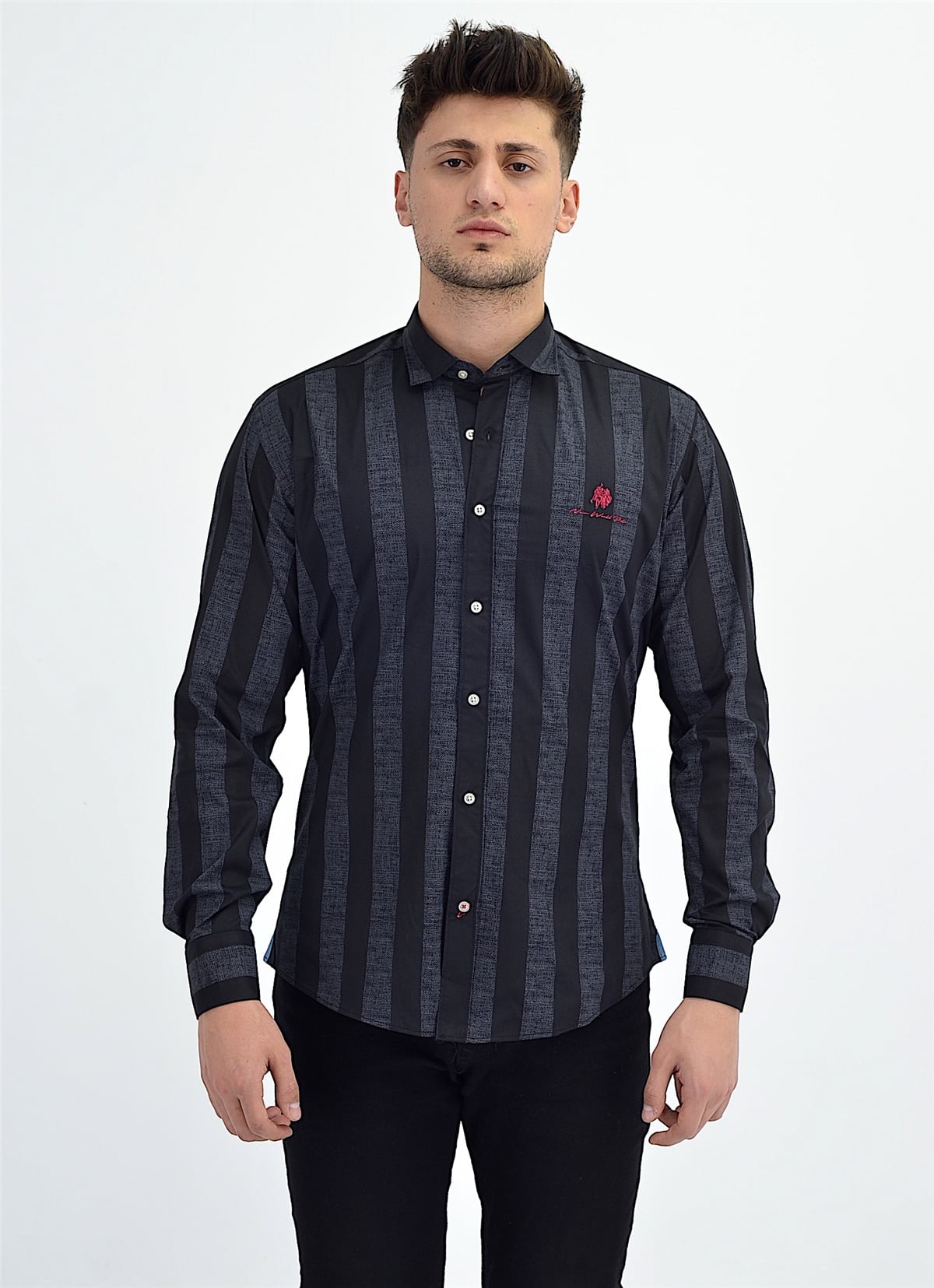 New World Polo Gömlek Gri Slim Fit  30008